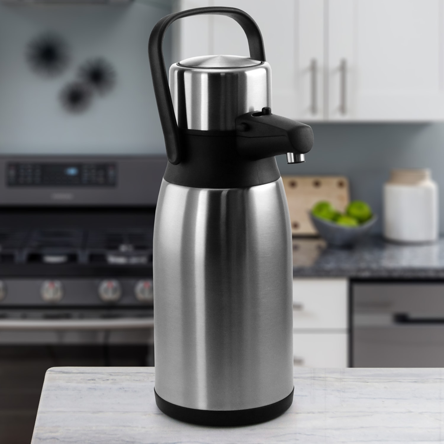 MegaChef 3 Quart Stainless Steel Airpot Hot Water Dispenser for Coffee and Tea, 995111997M - Image 3