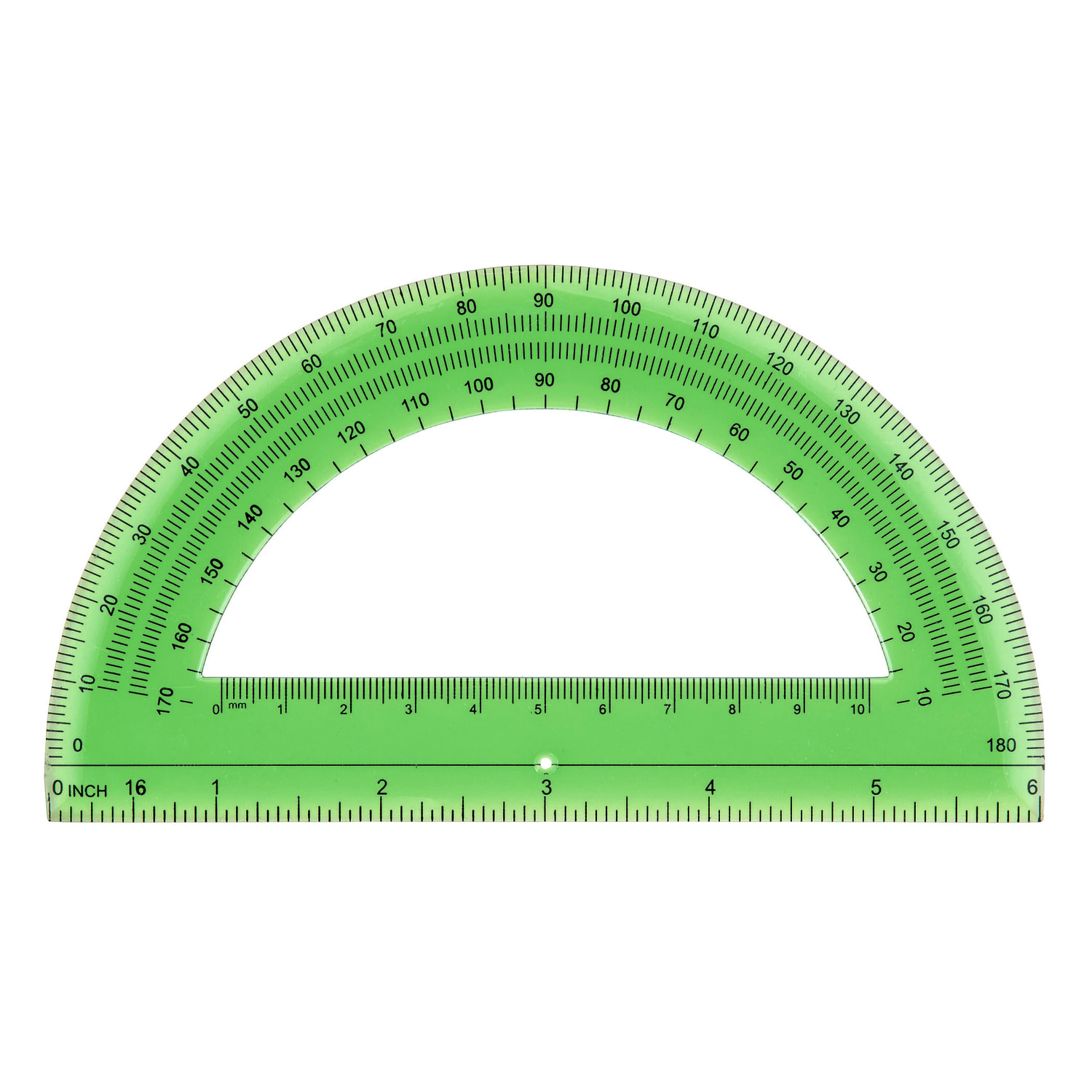 Office Depot Brand Semicircular 6in Protractor, Clear - Image 5
