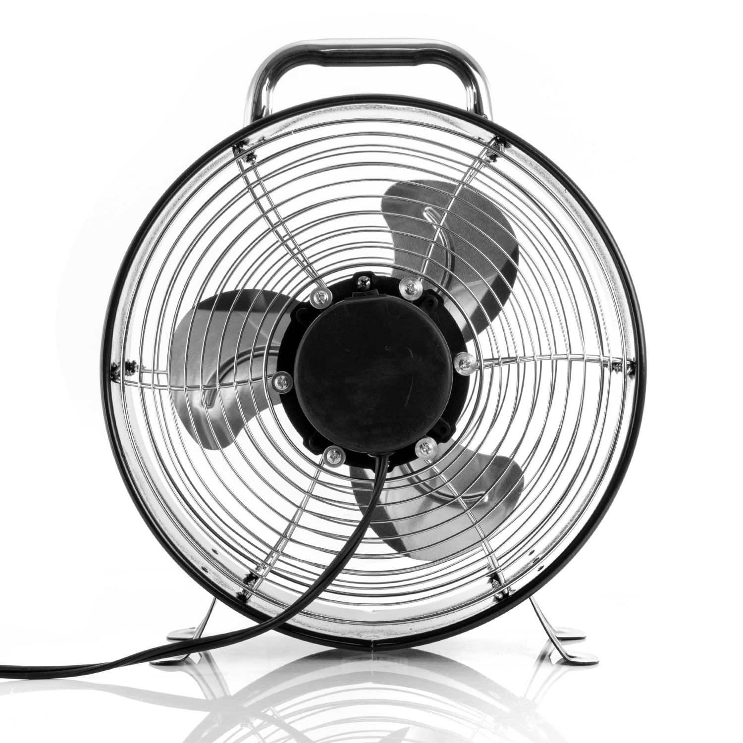 Vie Air 12in 2-Speed High-Velocity Retro Drum Fan, 14inH x 12inW x 5-3/4inD, Black - Image 3