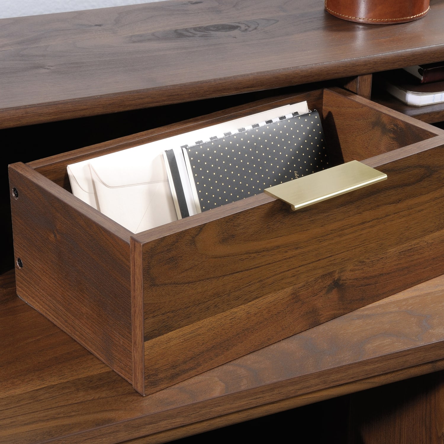 Sauder Clifford Place Organizer Hutch, Grand Walnut - Image 4