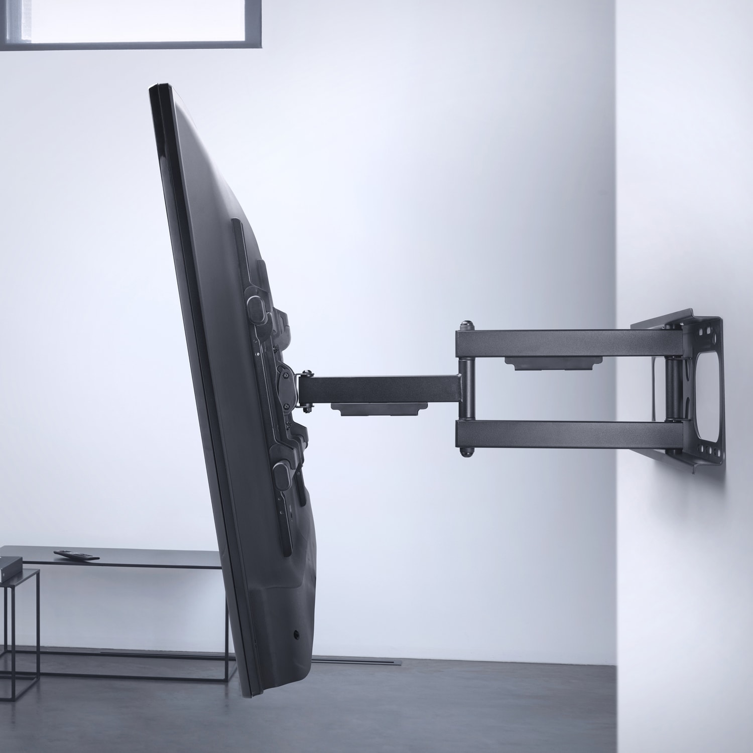One For All SOLID Series Metal Universal Full-Motion Wall Mount for 42-In. to 100-In. TVs, Black - Image 4