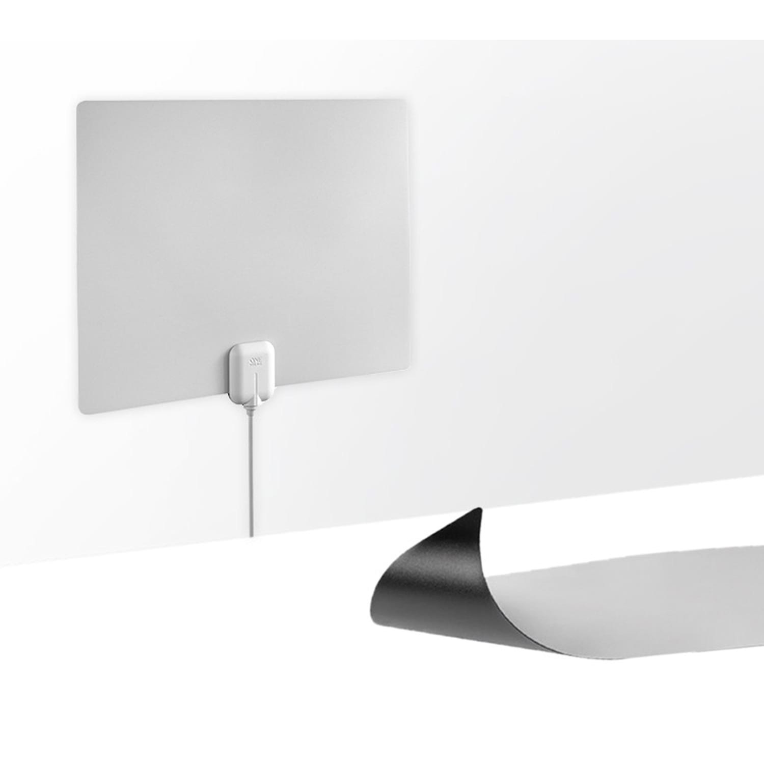 One For All Ultra-Thin Amplified Indoor Flat HDTV Antenna with up to 60-Mile Reception Range, White - Image 3