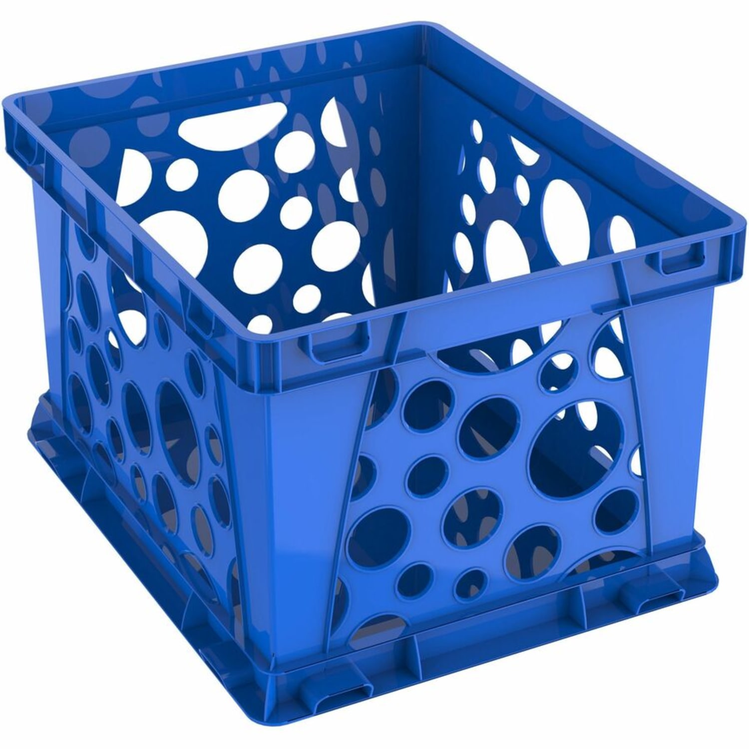 Storex Premium Storage Crate, Medium Size, 10 1/2in x 14 3/10 x 17 3/10in, Assorted Bright, Carton Of 3 - Image 5