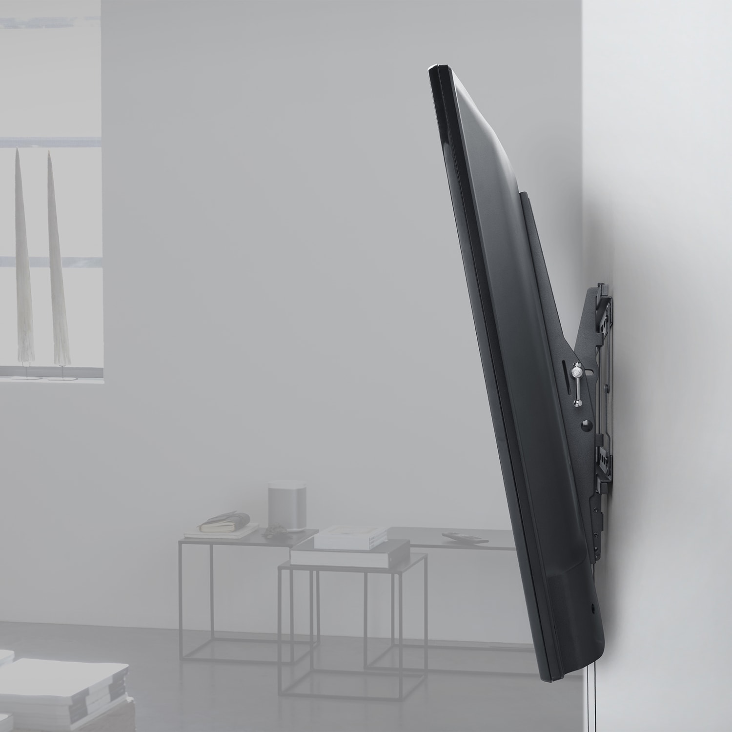 One For All SOLID Series Metal Universal Tilt Wall Mount for 42-In. to 100-In. TVs, Black - Image 4
