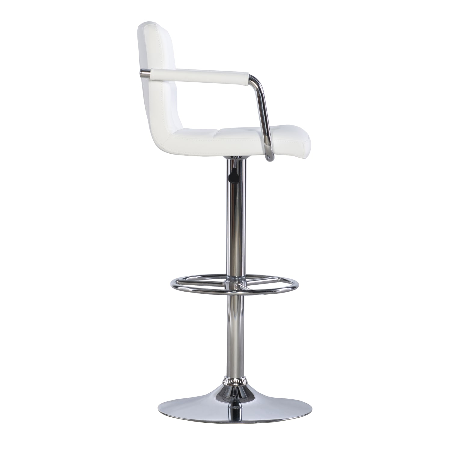 Powell Quaid Swivel Bar Stool, White/Chrome - Image 6