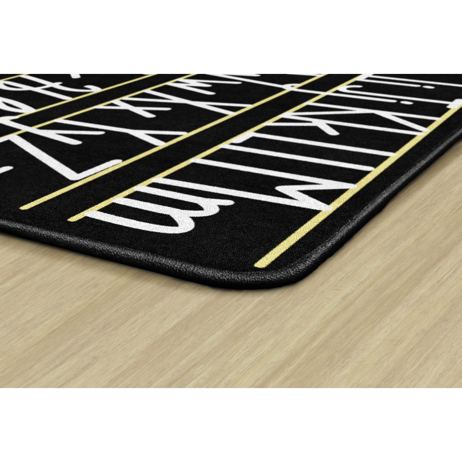 Flagship Carpets Handwriting Sampler Area Rug, 7ft6inH x 12ftW, Black/White - Image 5