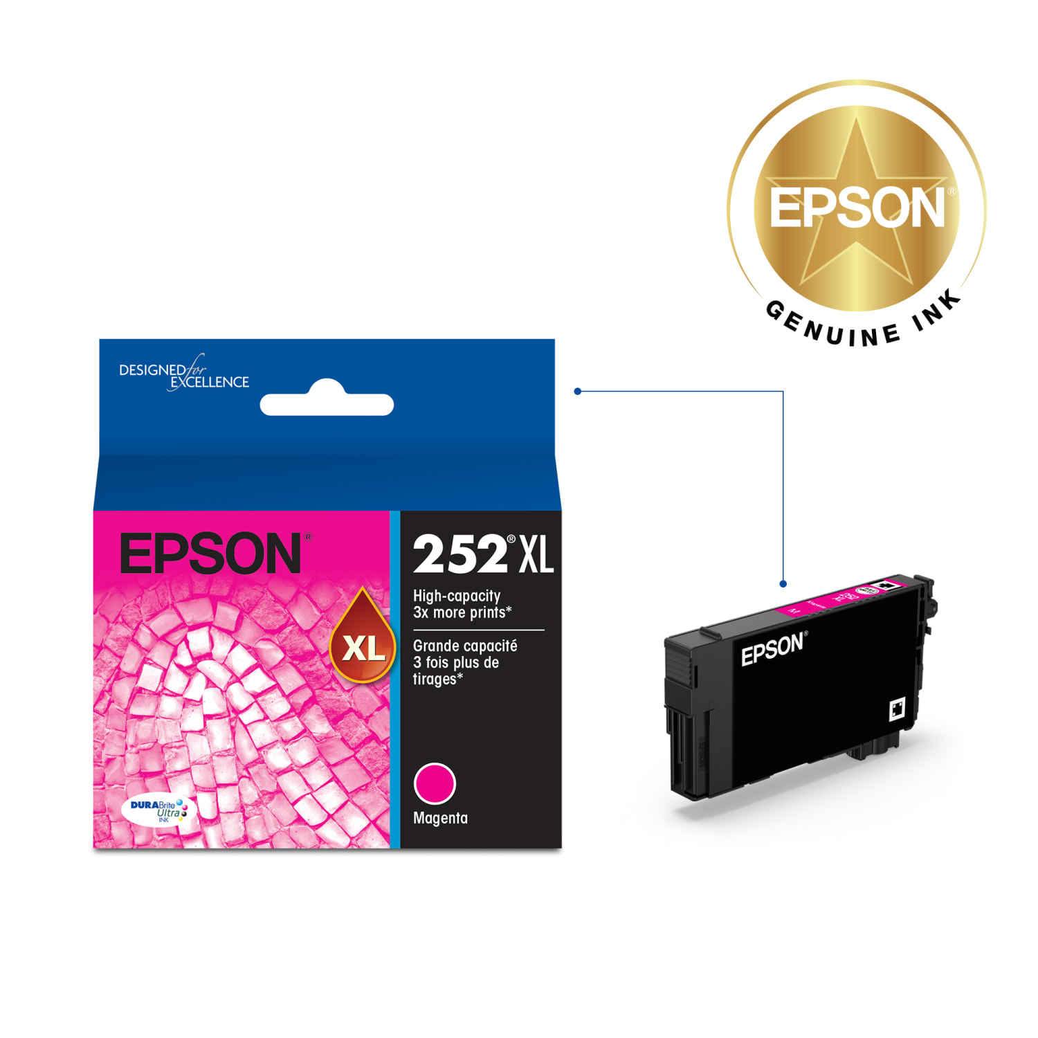Epson T252XL320-S DuraBrite Magenta Ultra-High-Yield Ink Cartridge, T252XL320-S - Image 3