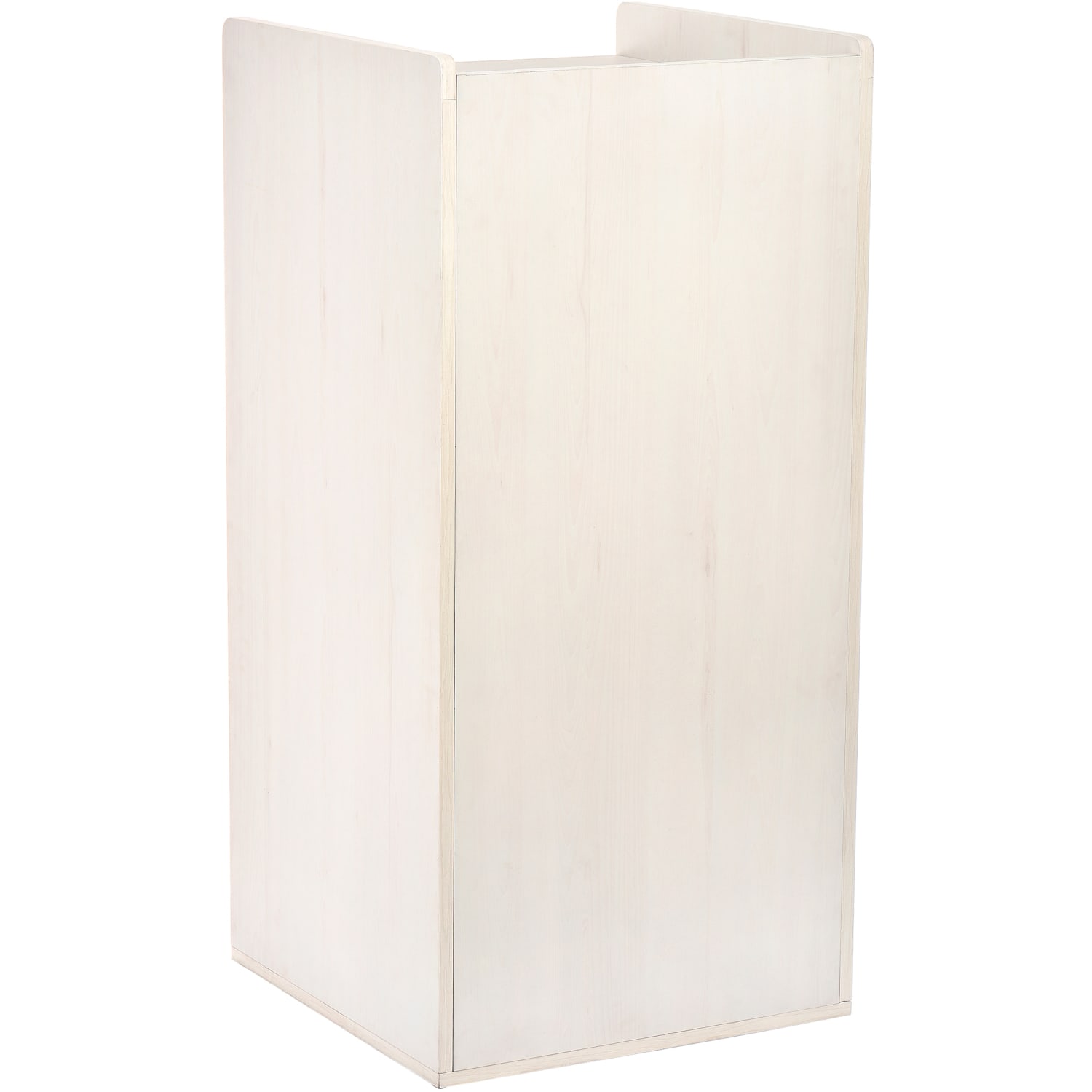 Alpine Wood Commercial Tray-Top Trash Receptacle Waste Enclosure, 40 Gallon, White - Image 3