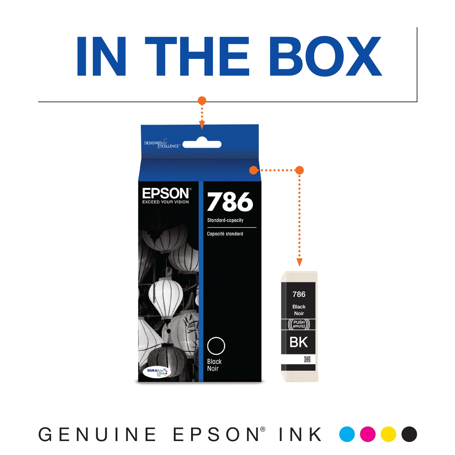 Epson 786 DuraBrite Black Ultra Ink Cartridge, T786120-S - Image 3