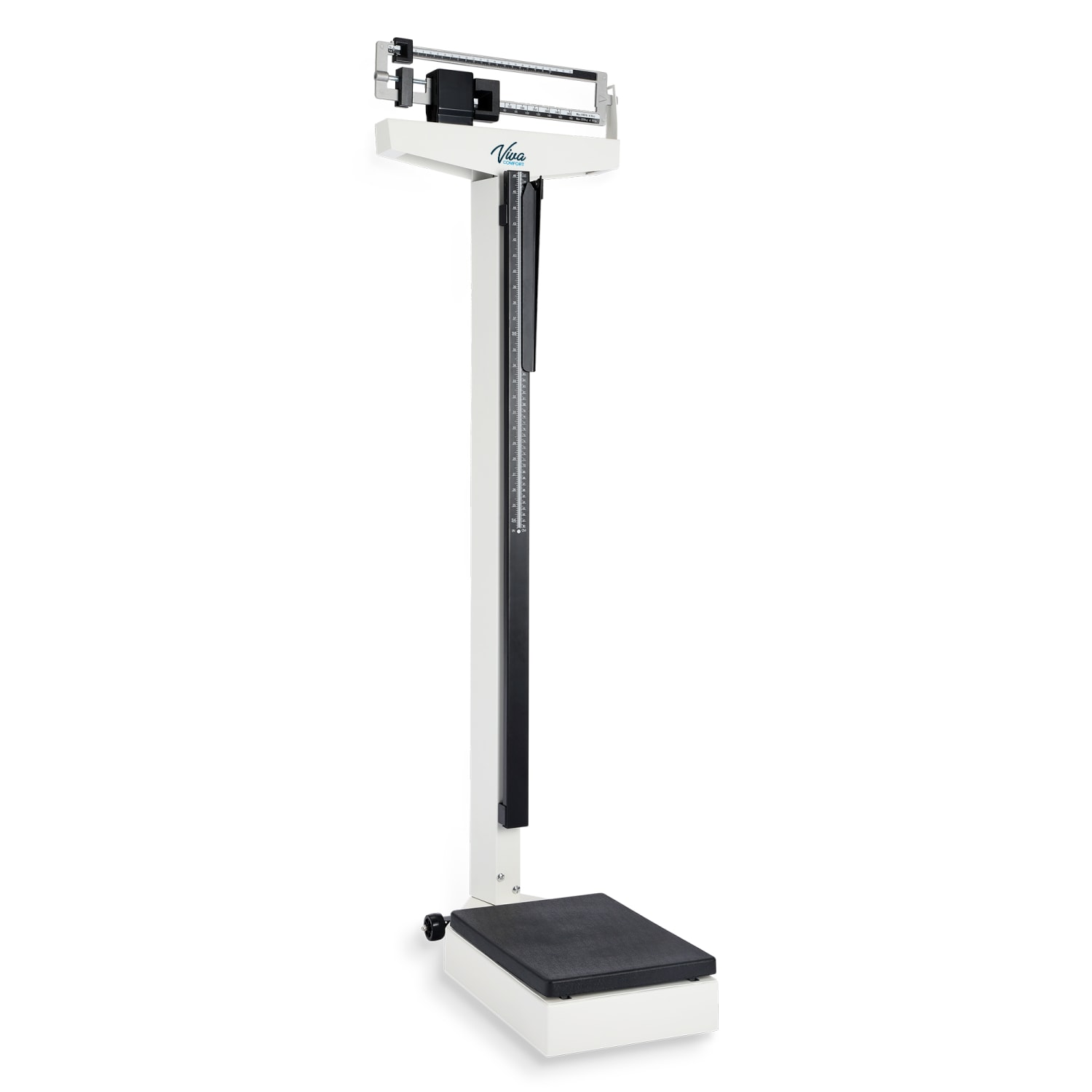 Alpine Vivacomfort ADIME904-02 Physician Beam Scale With Height Rod, 58.2inH x 19.29inW x 5.51inD, White - Image 3