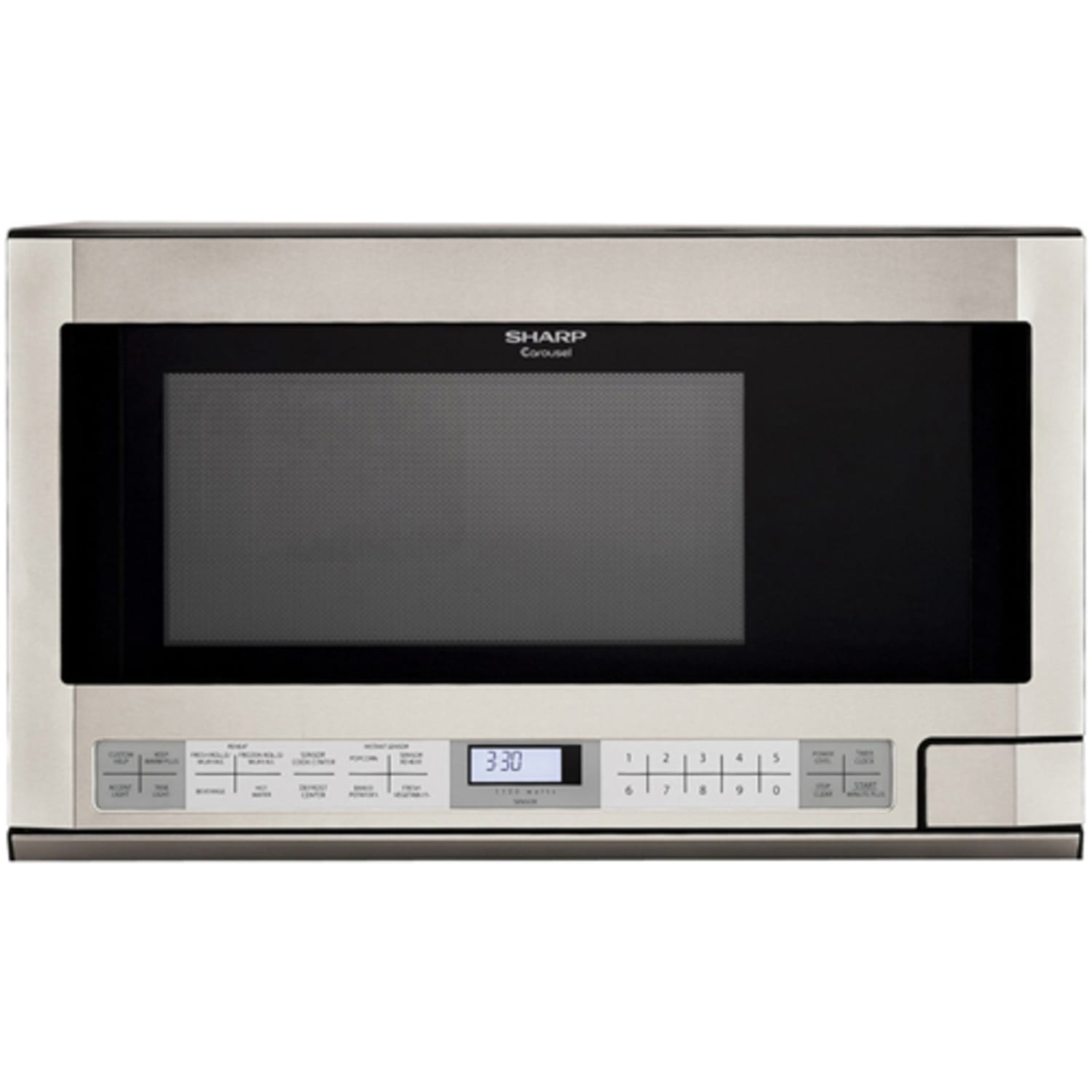 Sharp R1214T 1.5 Cu Ft Over-The-Range Microwave, Stainless Steel