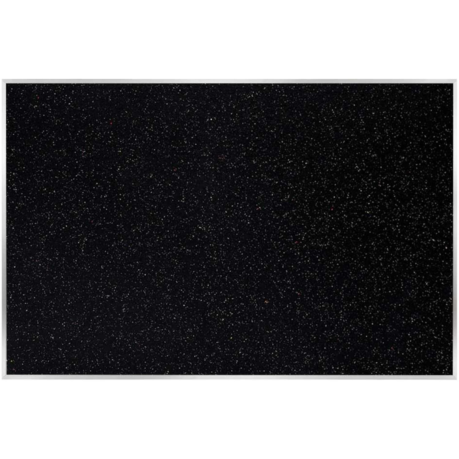 Ghent Recycled Bulletin Board, 48-1/2in x 87-15/16in, 90% Recycled, Confetti, Satin Aluminum Frame