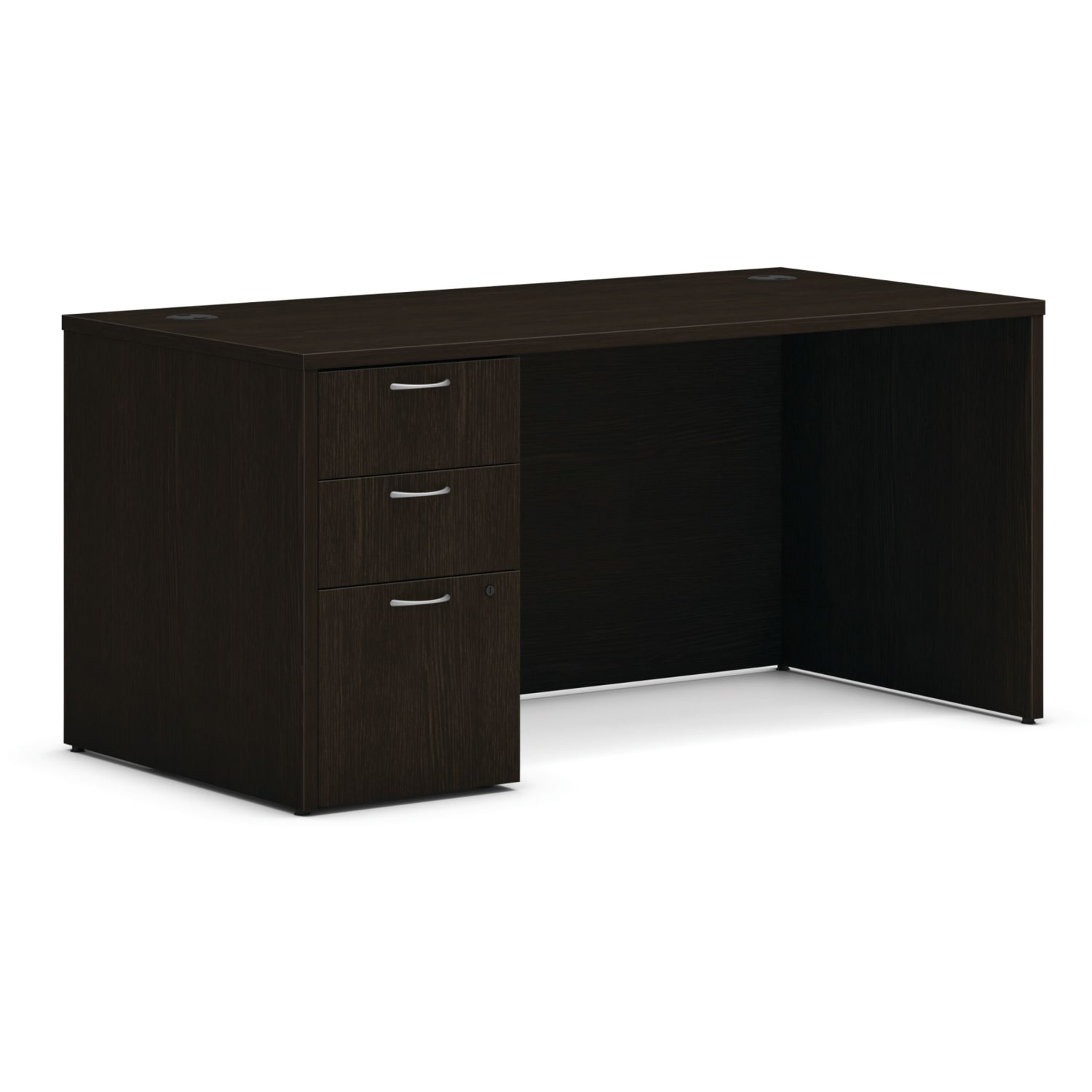 HON Mod 60inW Computer Desk, Java Oak