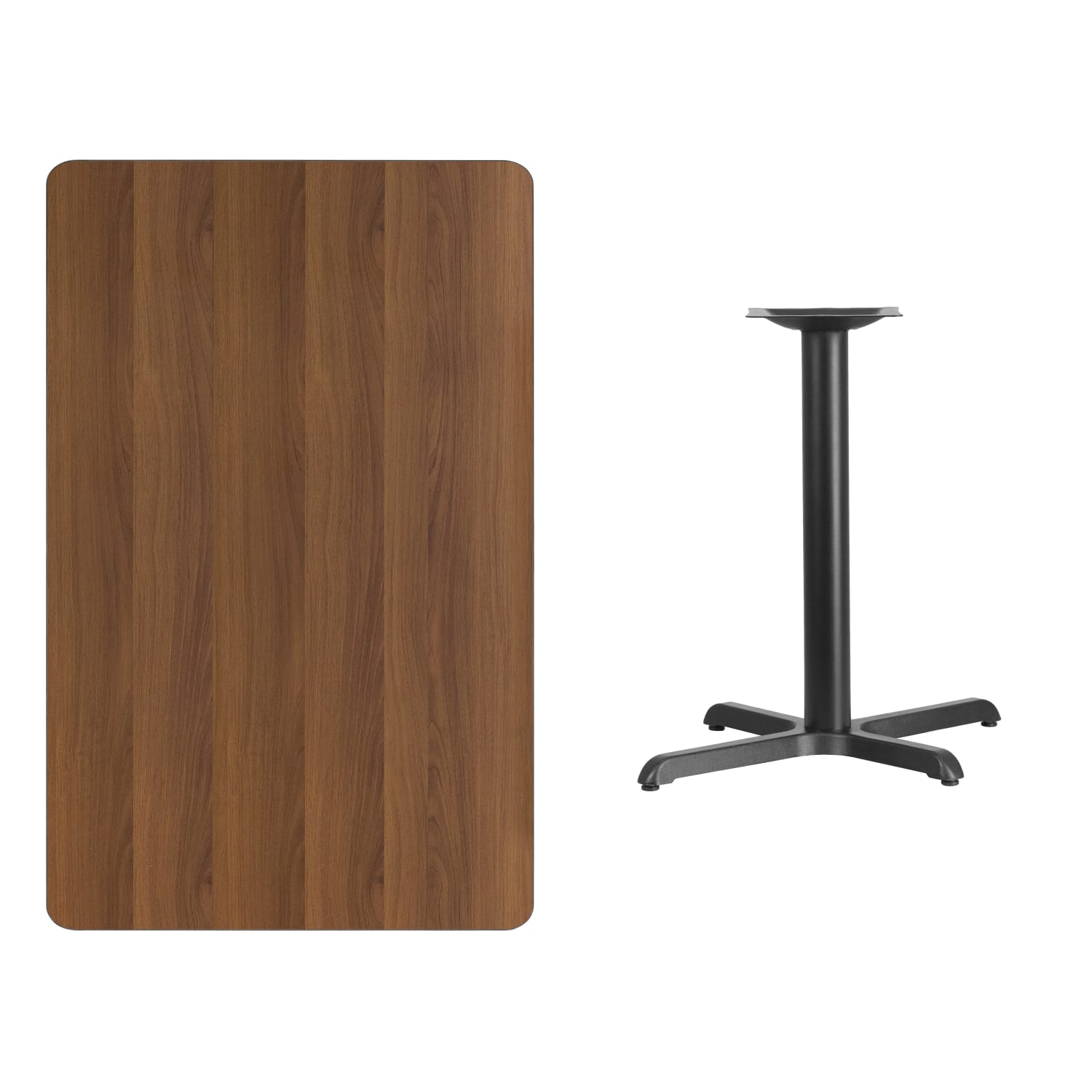 Flash Furniture Rectangular Laminate Table, 31-3/16inH x 30inW x 48inD, Walnut - Image 4