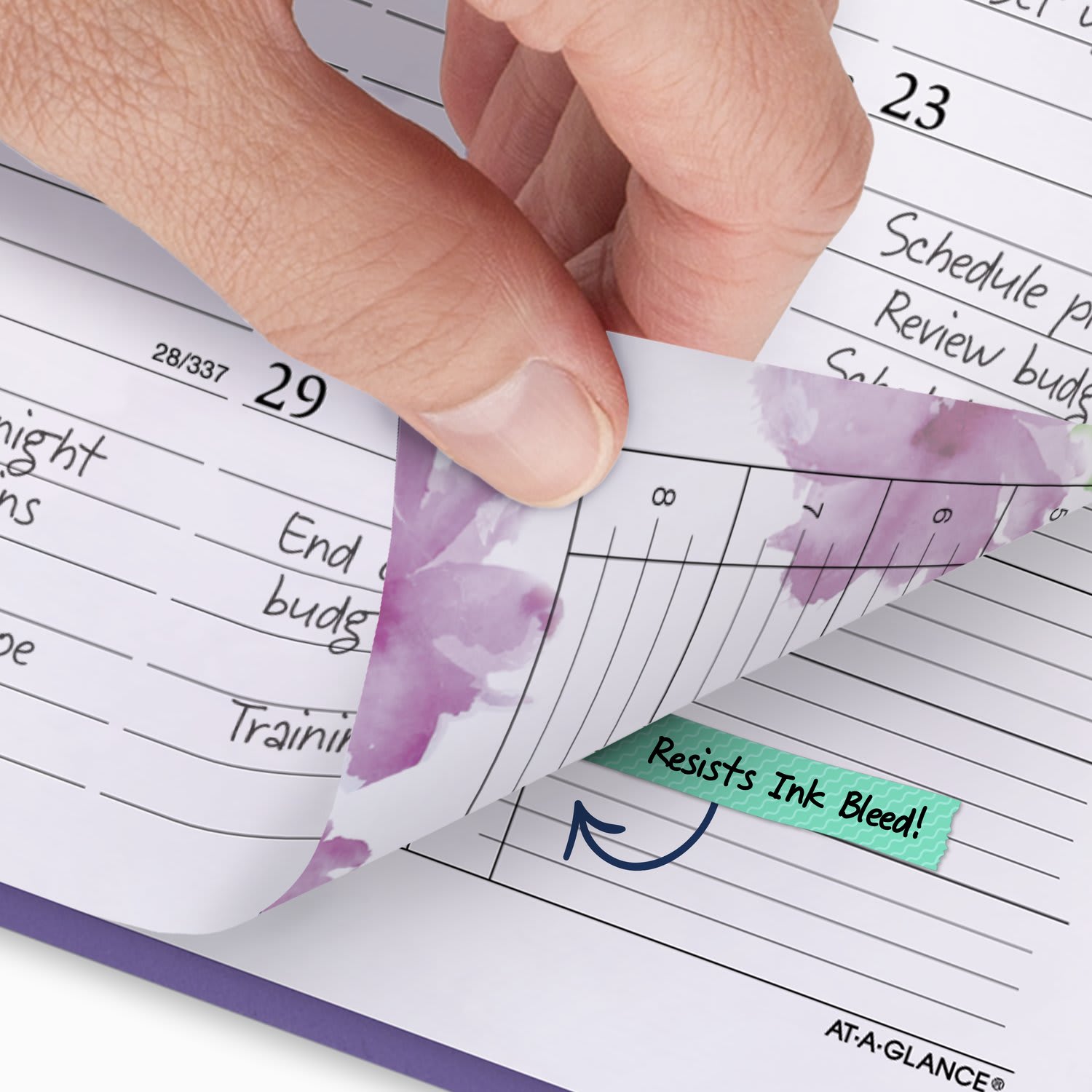 AT-A-GLANCE Beautiful Day 2027 Weekly Monthly Appointment Book Planner, Lavender, Large, 8 1/2in x 11in - Image 5