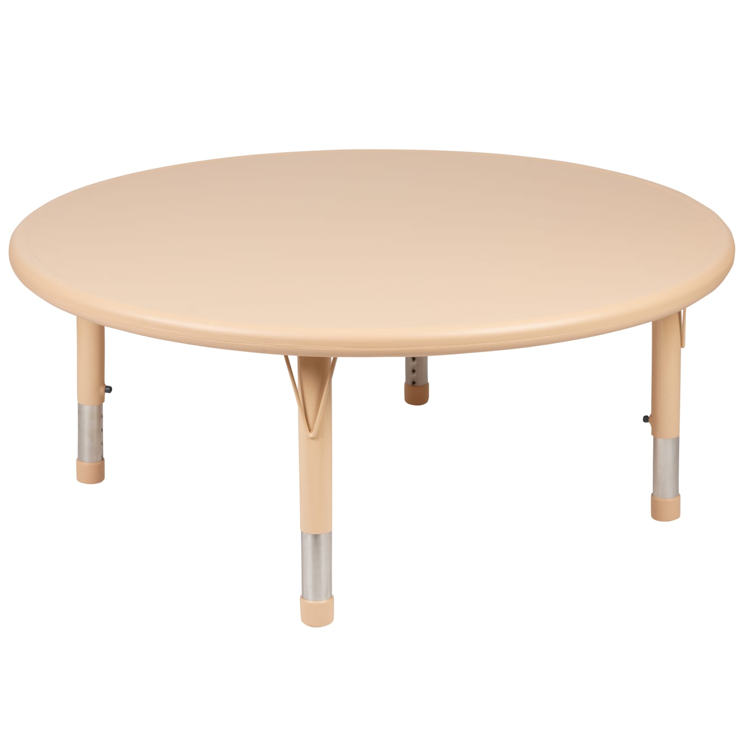 Flash Furniture 45inW Round Adjustable Activity Table, Natural - Image 3