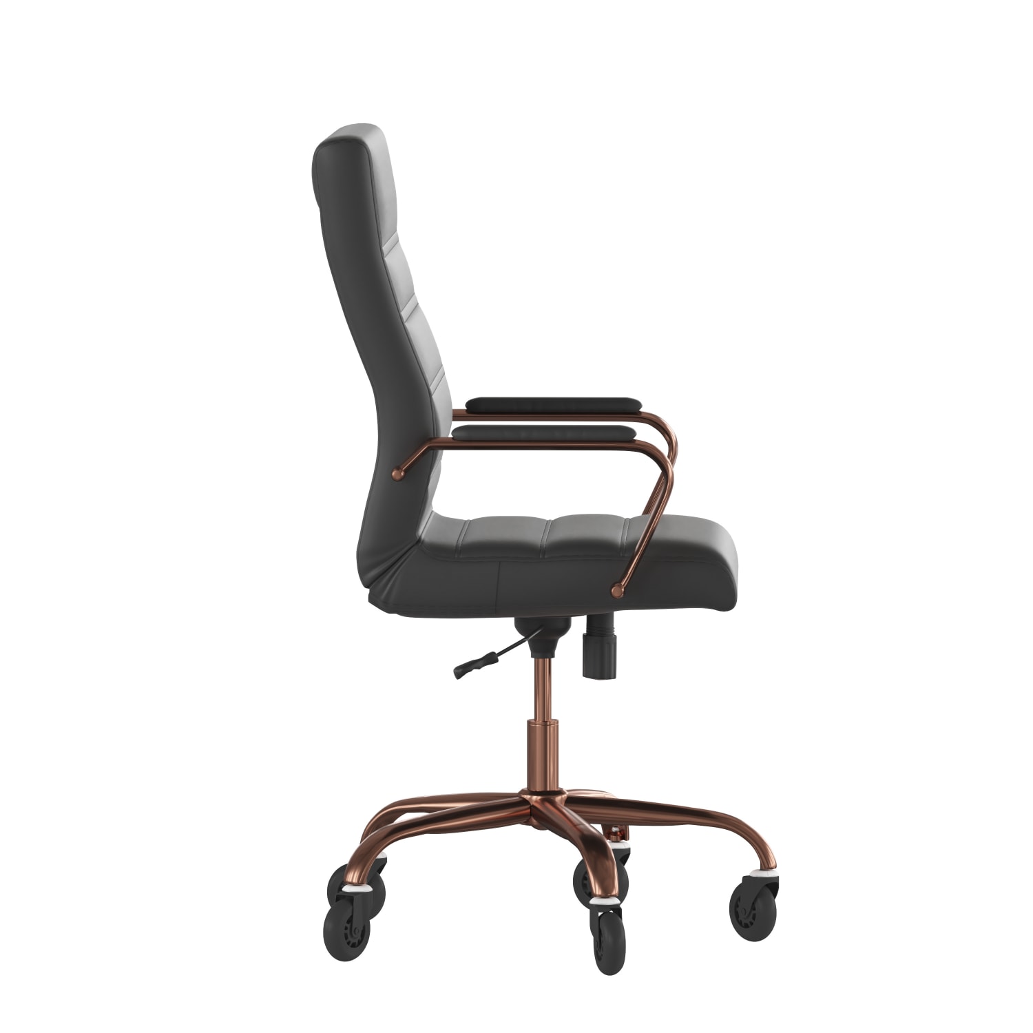 Flash Furniture Whitney Ergonomic Faux Leather High Back Executive Swivel Office Chair BlackRose Gold PopularChairscom