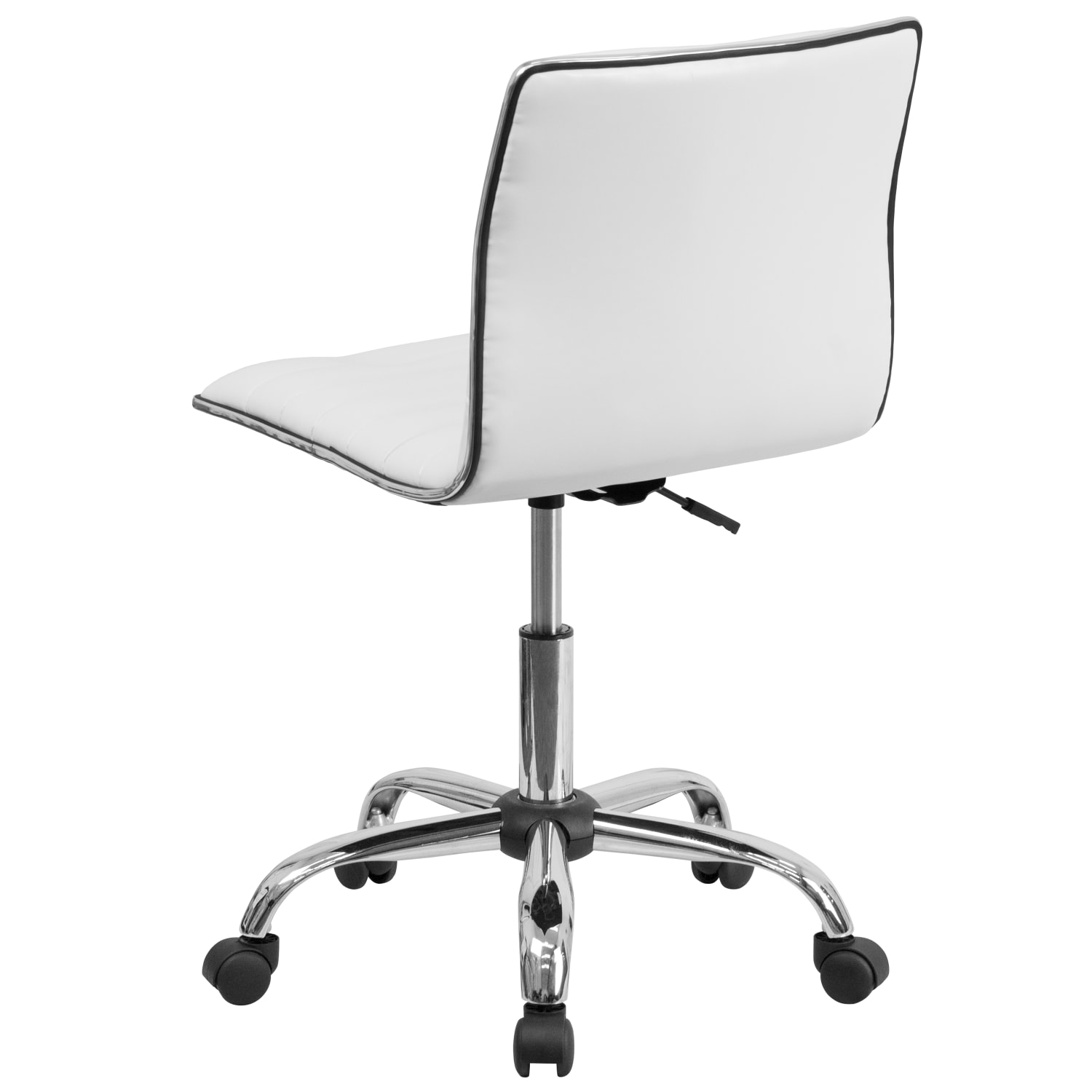 Flash Furniture Vinyl Low Back Swivel Armless Task Chair WhiteGray PopularChairscom