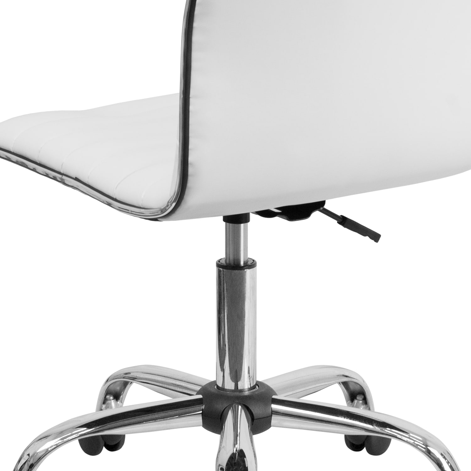 Flash Furniture Vinyl Low Back Swivel Armless Task Chair WhiteGray PopularChairscom