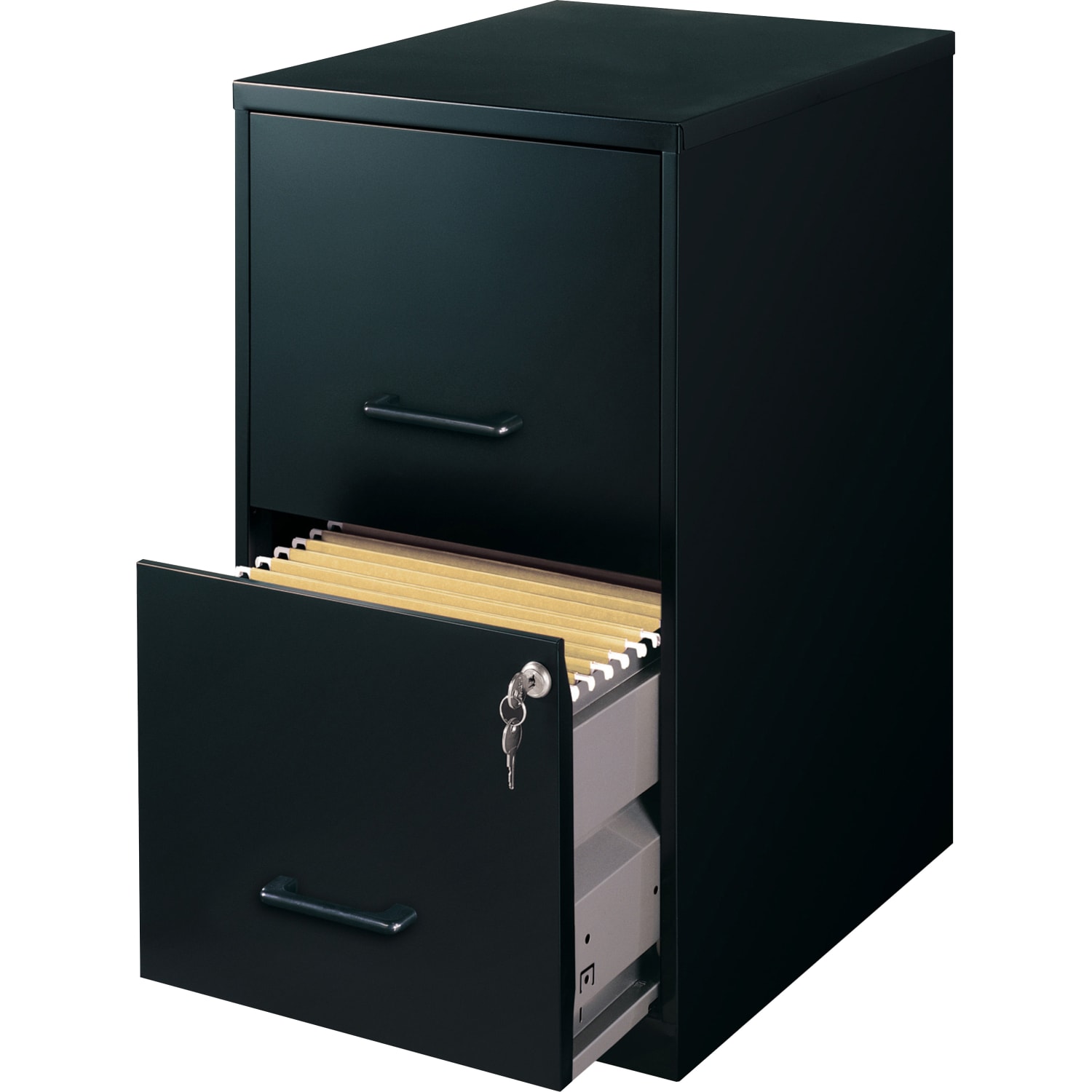 NuSparc 18inD Vertical 2-Drawer File Cabinet, Black - Image 3