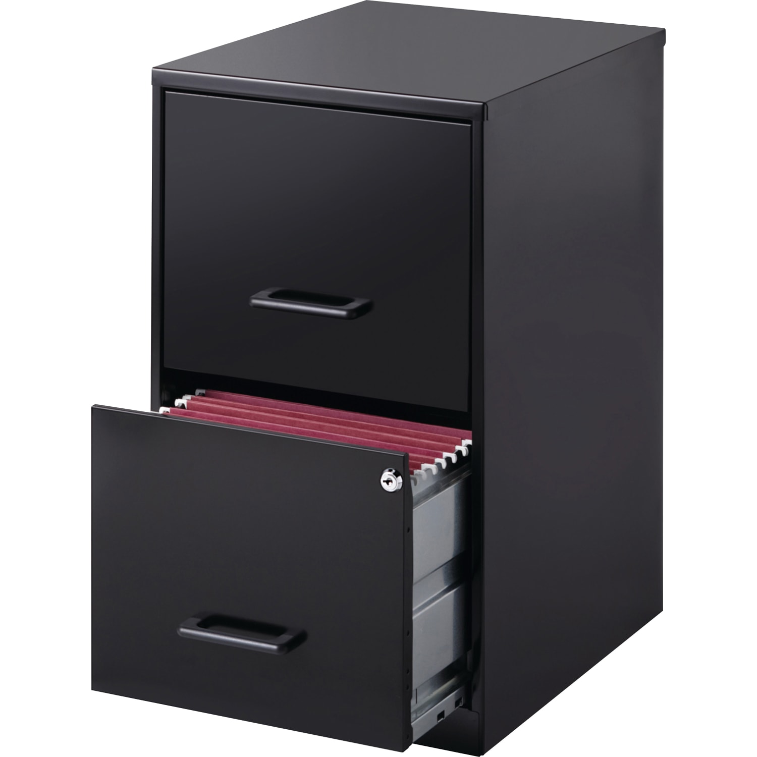 NuSparc 18inD Vertical 2-Drawer File Cabinet, Black - Image 4