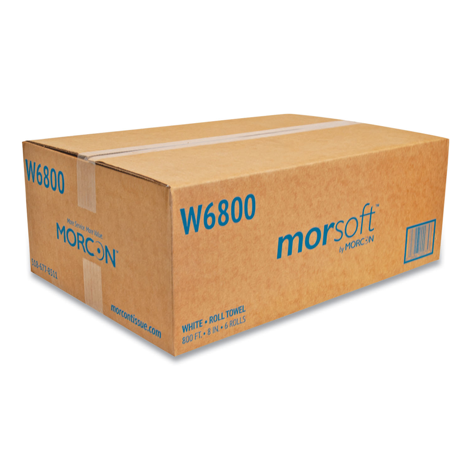 Morcon Tissue Morsoft Universal Roll Towels, 1-Ply, 8in x 800 ft, White, 6 Rolls/Carton - Image 3