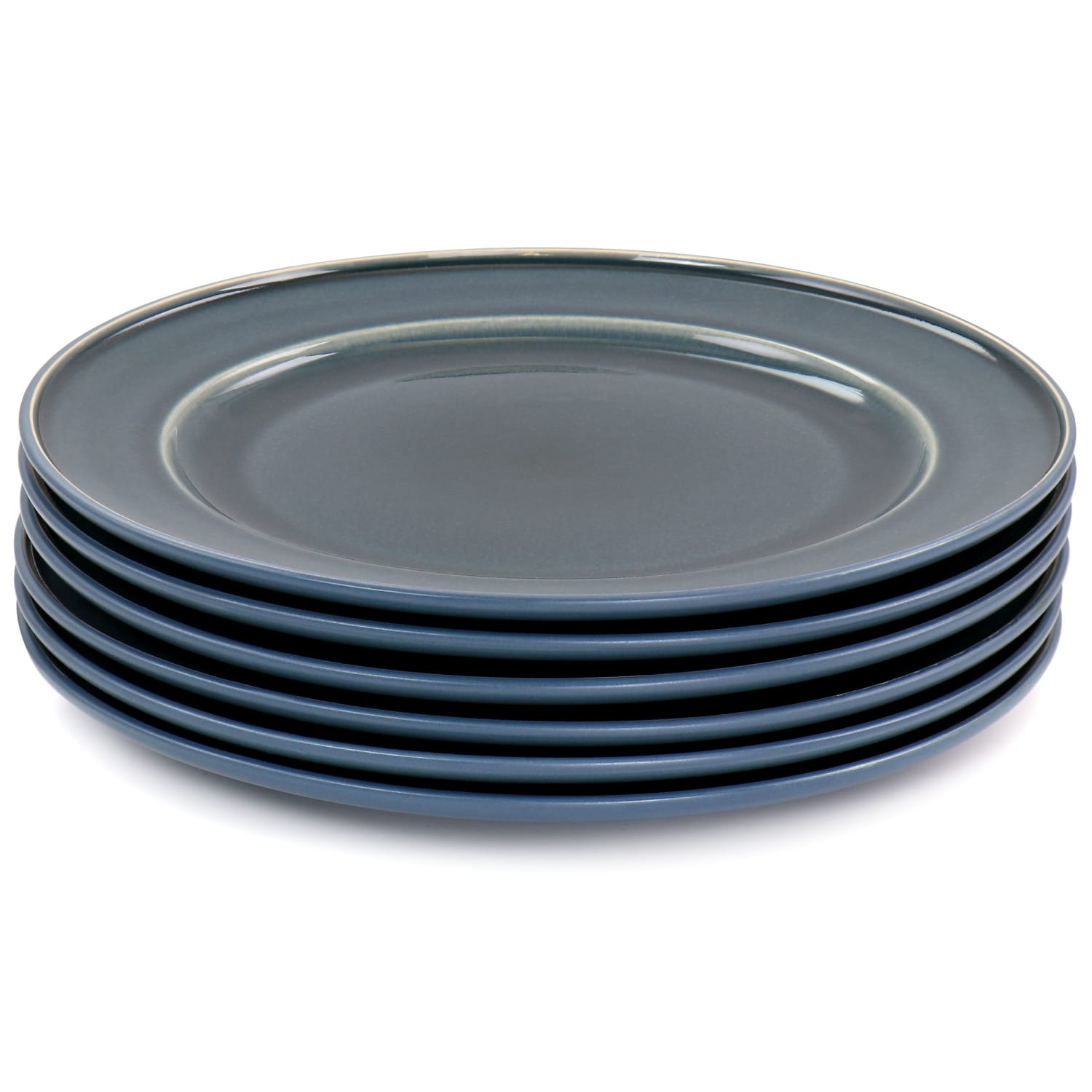 Martha Stewart Speckle Glazed 6-Piece Dinner Plate Set, 10-3/4in, Blue - Image 4