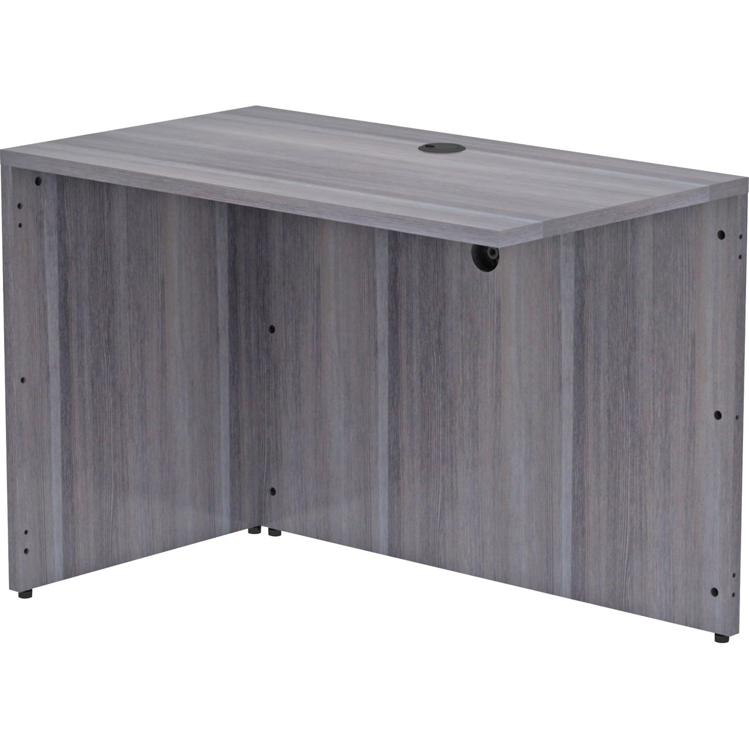 Lorell Essentials 42inW Desk Return, Weathered Charcoal - Image 4