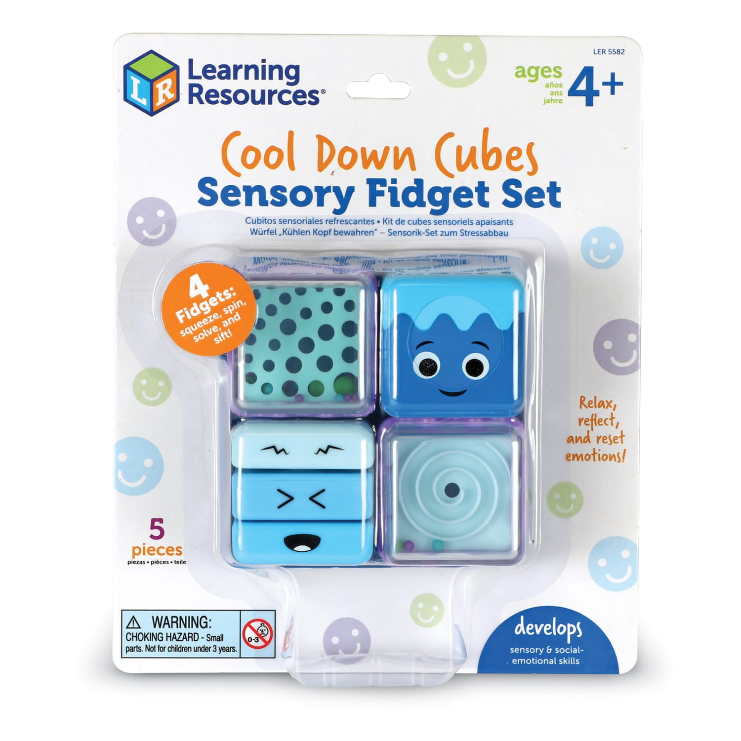 Learning Resources Cool Down Cubes Sensory Fidget Sets, Multicolor, Pack Of 2 Sets - Image 3