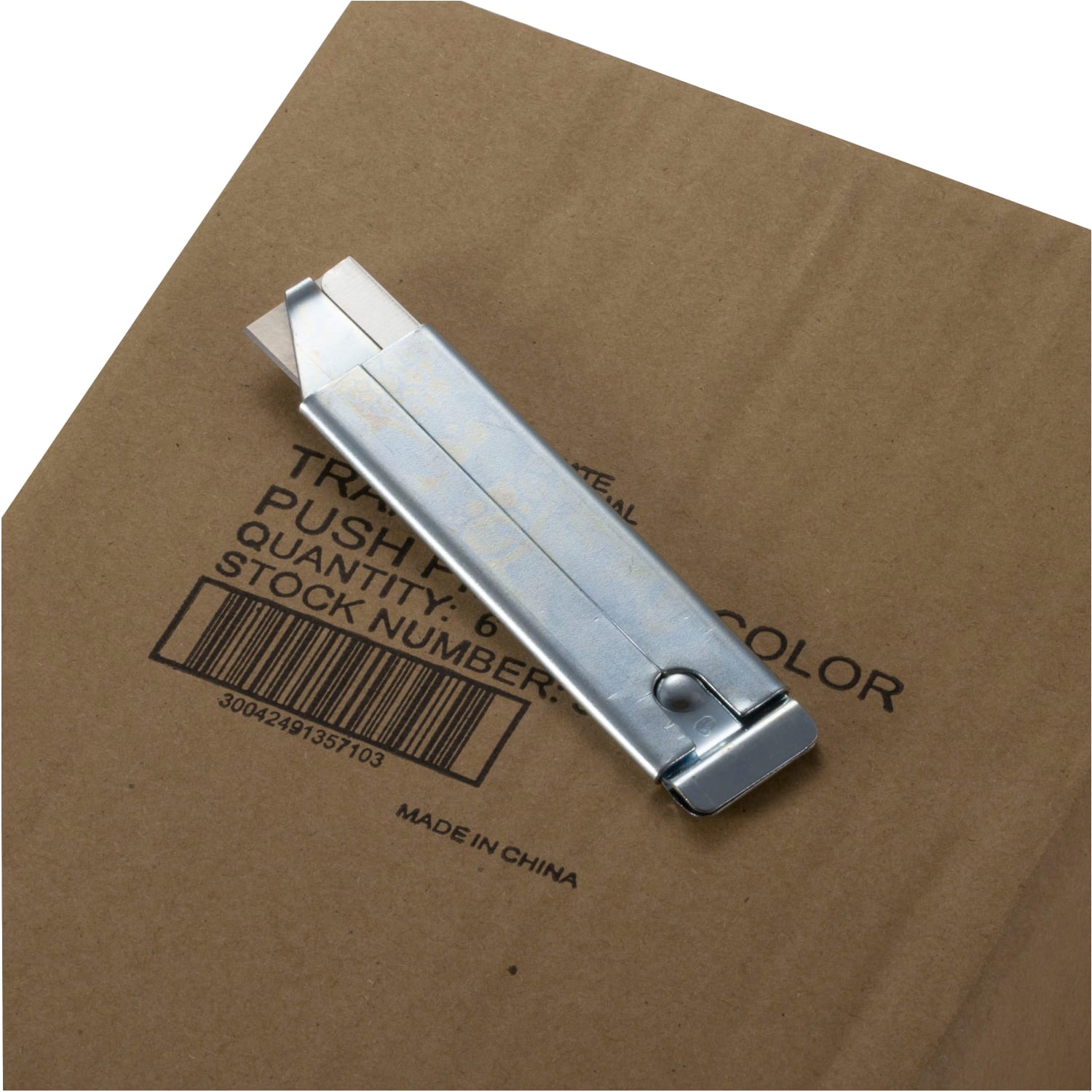 OIC Single-Sided Razor Blade Carton Cutters, Silver, Pack Of 12 - Image 4
