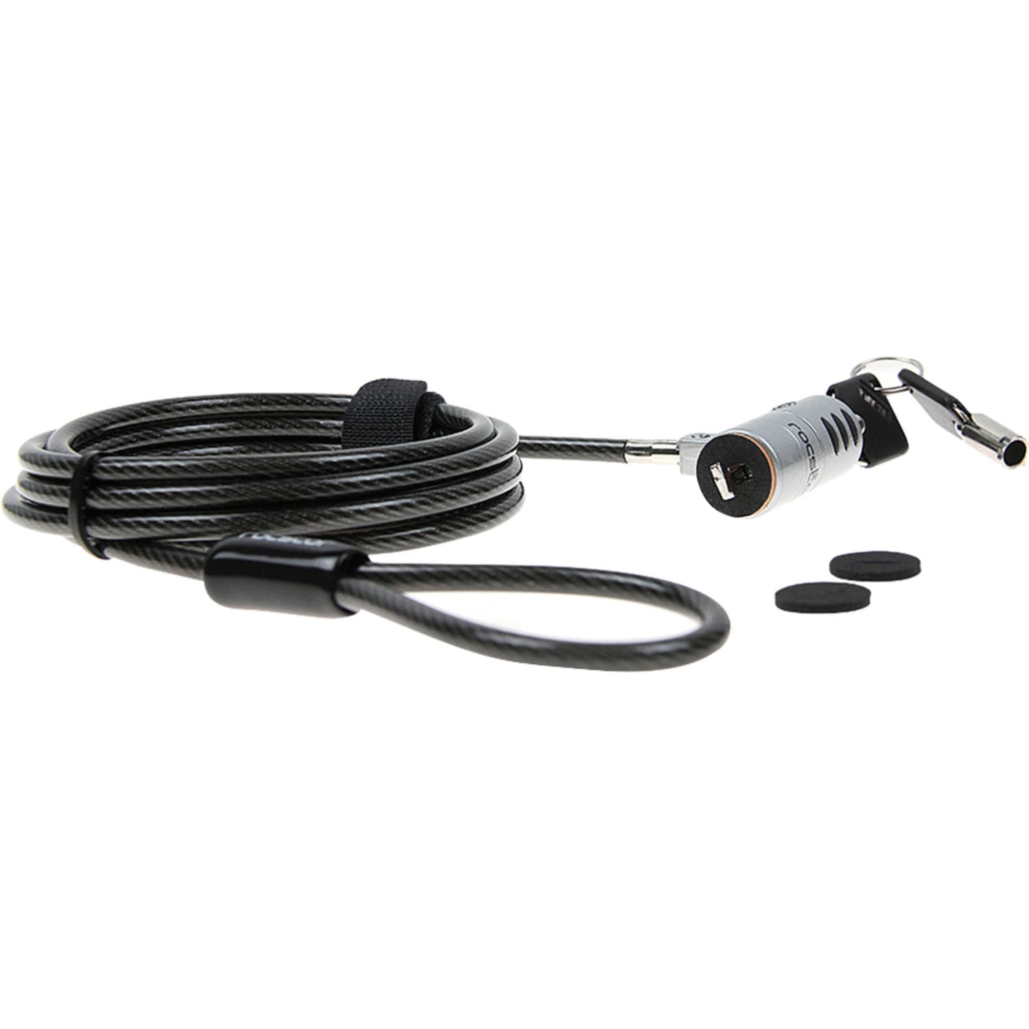 Rocstor Rocbolt Portable Security Cable With Key Lock and (2) Keys - 6 ft Cable - Portable - Keyed Lock - Galvanized Steel, Nickel, Zinc Alloy - For Notebook, Desktop Computer, Docking Station, Monitor, Projector - Image 5