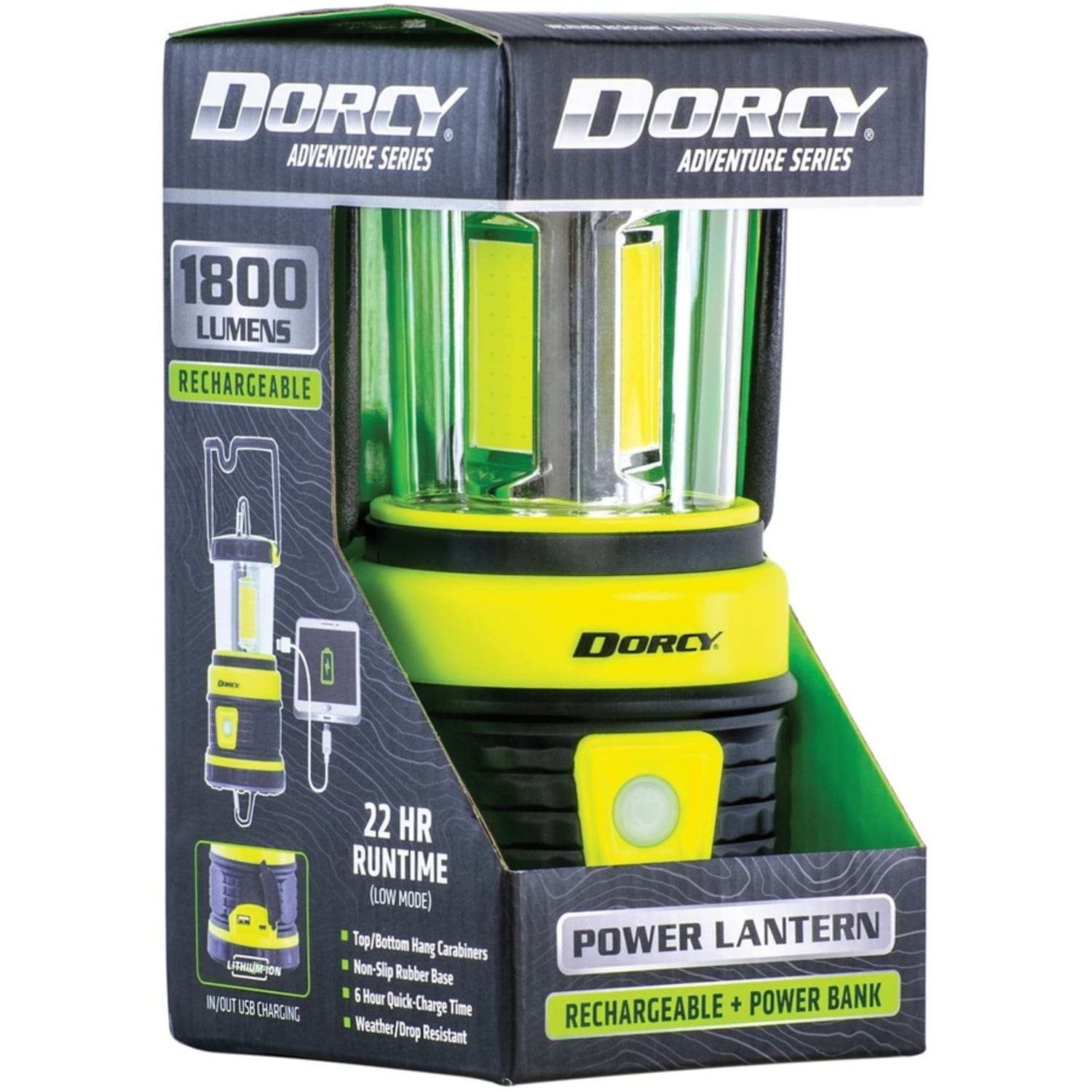 Dorcy 1800 Lumen Rechargeable Adventure Lantern - LED - 1800 lm Lumen - 1 - Lithium Ion (Li-Ion) - Battery Rechargeable - 413125 - Image 5