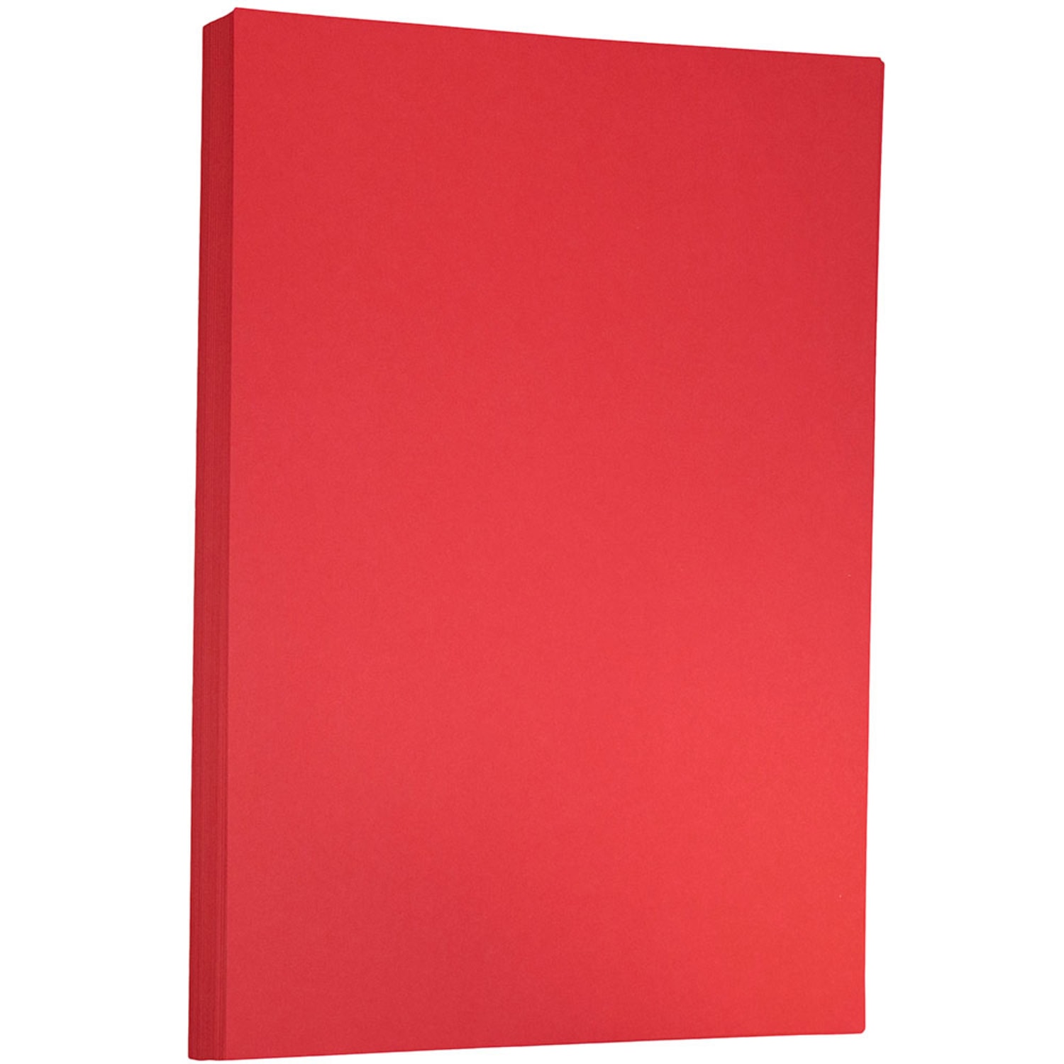 JAM Paper Card Stock, Re-Entry Red, Ledger (11in x 17in), 65 Lb, 30% Recycled, Pack Of 50 - Image 3