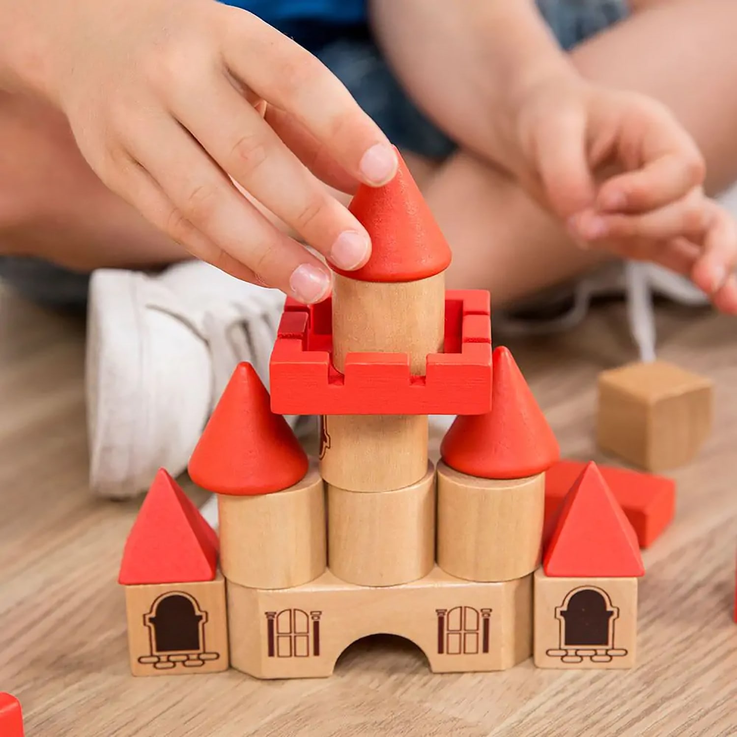 Miniland Wooden Stacking Castle, 100 Pieces - Image 3