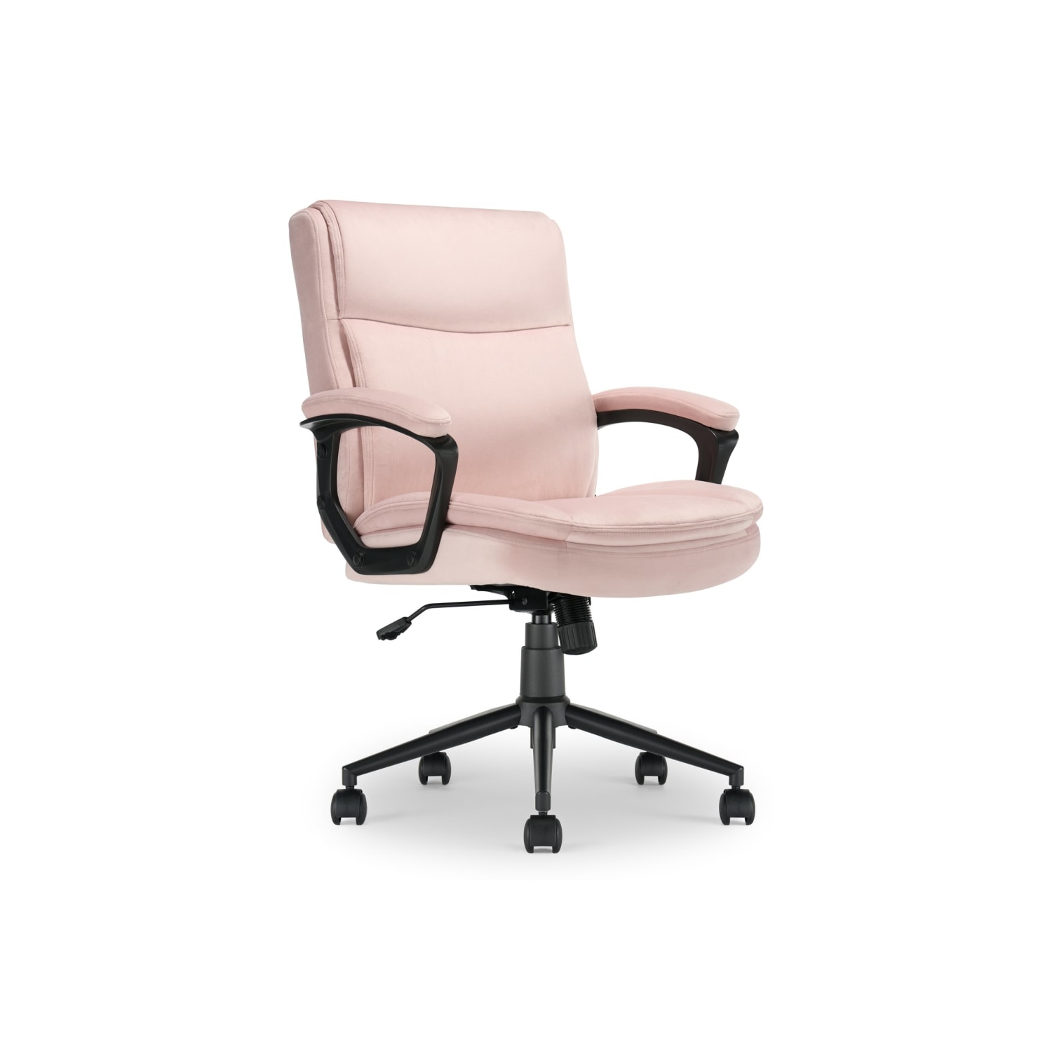 Click365 Transform 2.0 Ergonomic Fabric Mid-Back Desk Chair, Pink/Black - Image 9