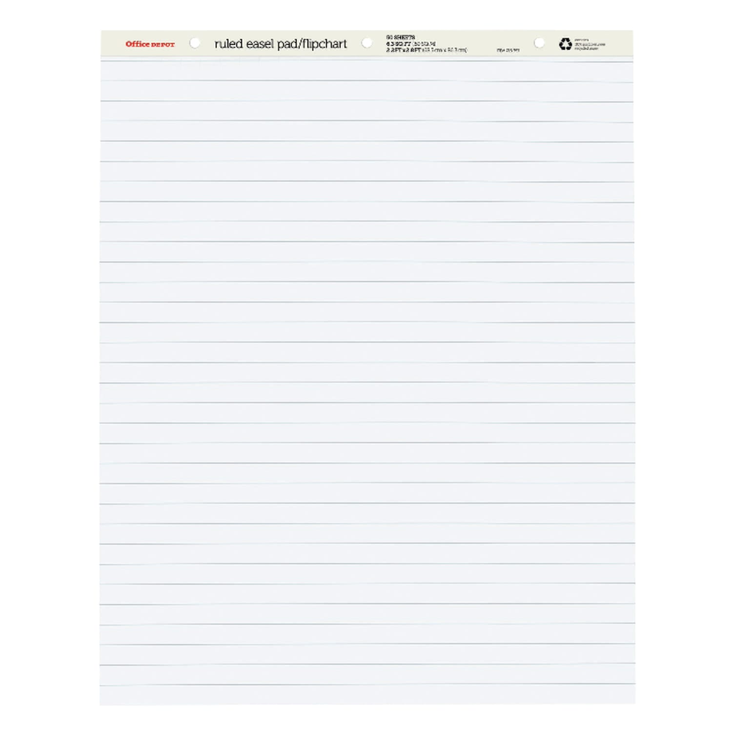 Office Depot Brand Standard Easel Pads, 27in x 34in, 30% Recycled, White, 50 Sheets, Pack Of 2 - Image 3