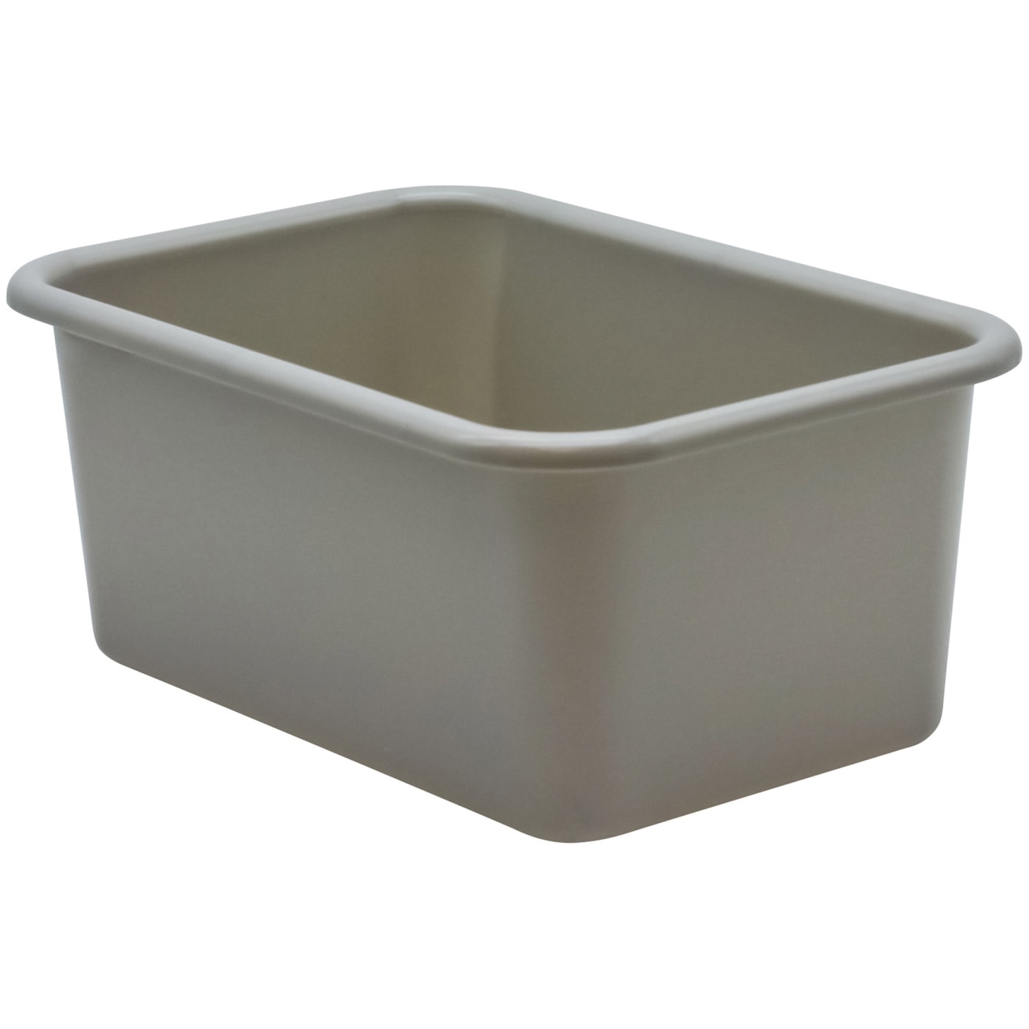 Teacher Created Resources Small Plastic Storage Bins, 5inH x 11-3/8inW x 7-3/4inD, Gray, Pack Of 6 - Image 3