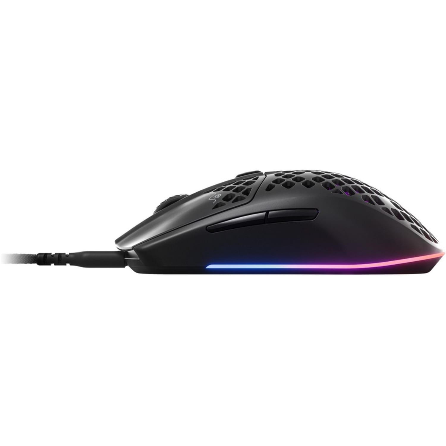 SteelSeries Aerox 3 Wireless 2022 Edition - Optical - Cable - Onyx - USB Type A - 18000 dpi - 6 Button(s) - Right-handed - Image 3
