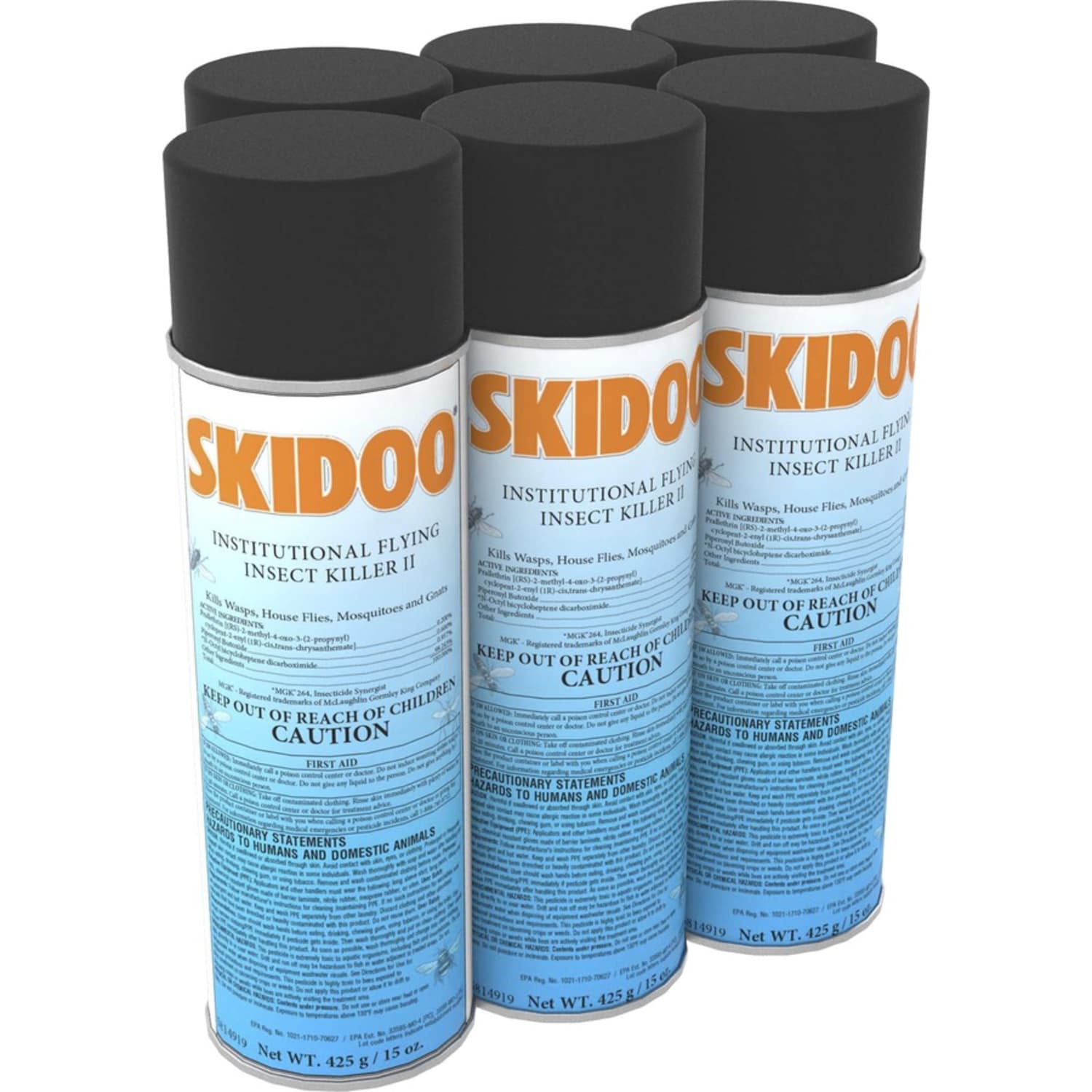 Skidoo Industrial Insect Killer II - Spray - Kills Wasp, Housefly, Mosquitoes, Gnats - 15 fl oz - White - 6 / Carton - Image 4