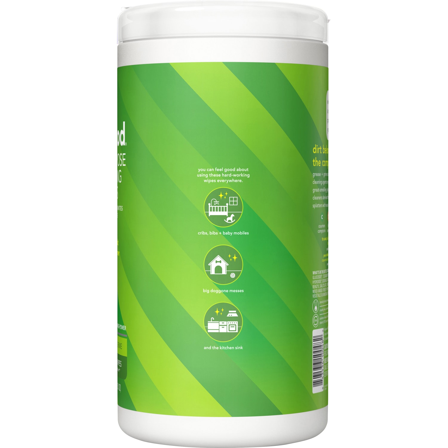 Method All-Purpose Cleaning Wipes, 3in x 4in, Lime + Seasalt Scent, Green, Tub Of 70 - Image 3