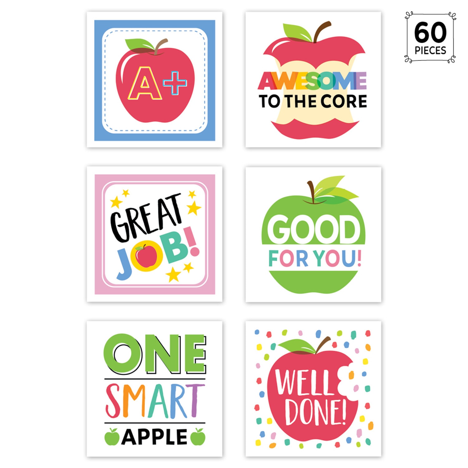 Creative Teaching Press Reward Stickers, Apple Time Apple, 60 Per Pack, Set Of 6 Packs - Image 4