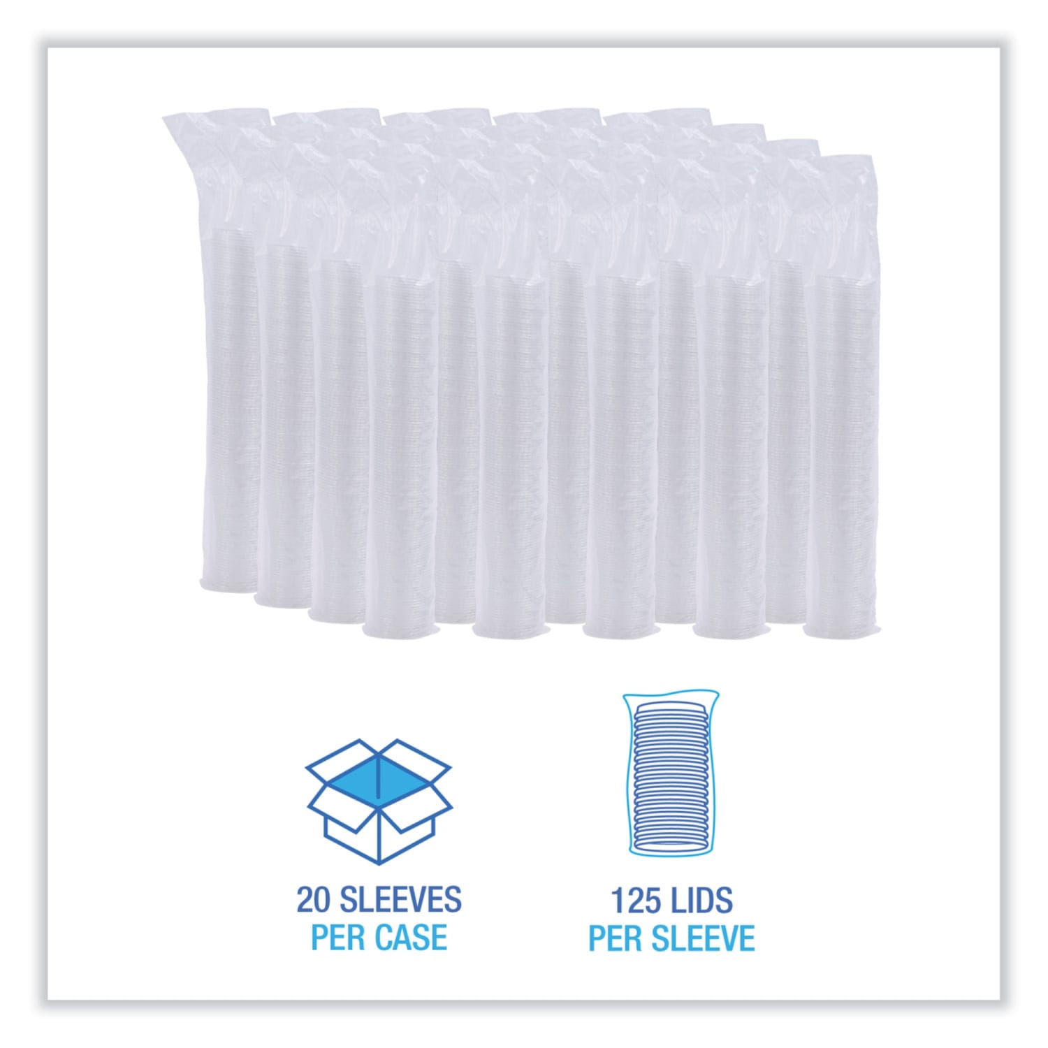 Boardwalk Souffle/Portion Cup Lids, Fits 1.5 Oz and 2 Oz Portion Cups, Clear, Carton Of 2,500 Lids - Image 3