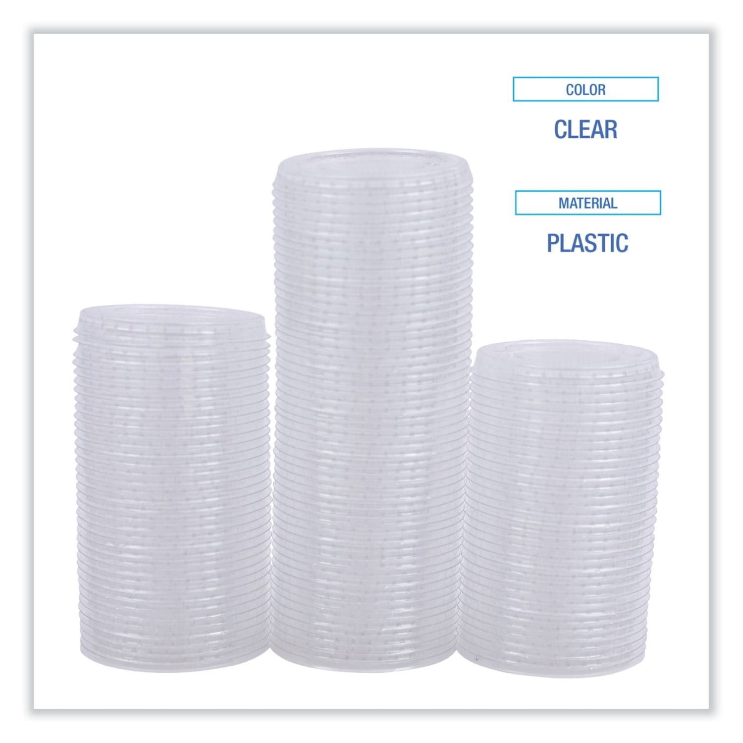 Boardwalk Souffle/Portion Cup Lids, Fits 1.5 Oz and 2 Oz Portion Cups, Clear, Carton Of 2,500 Lids - Image 4