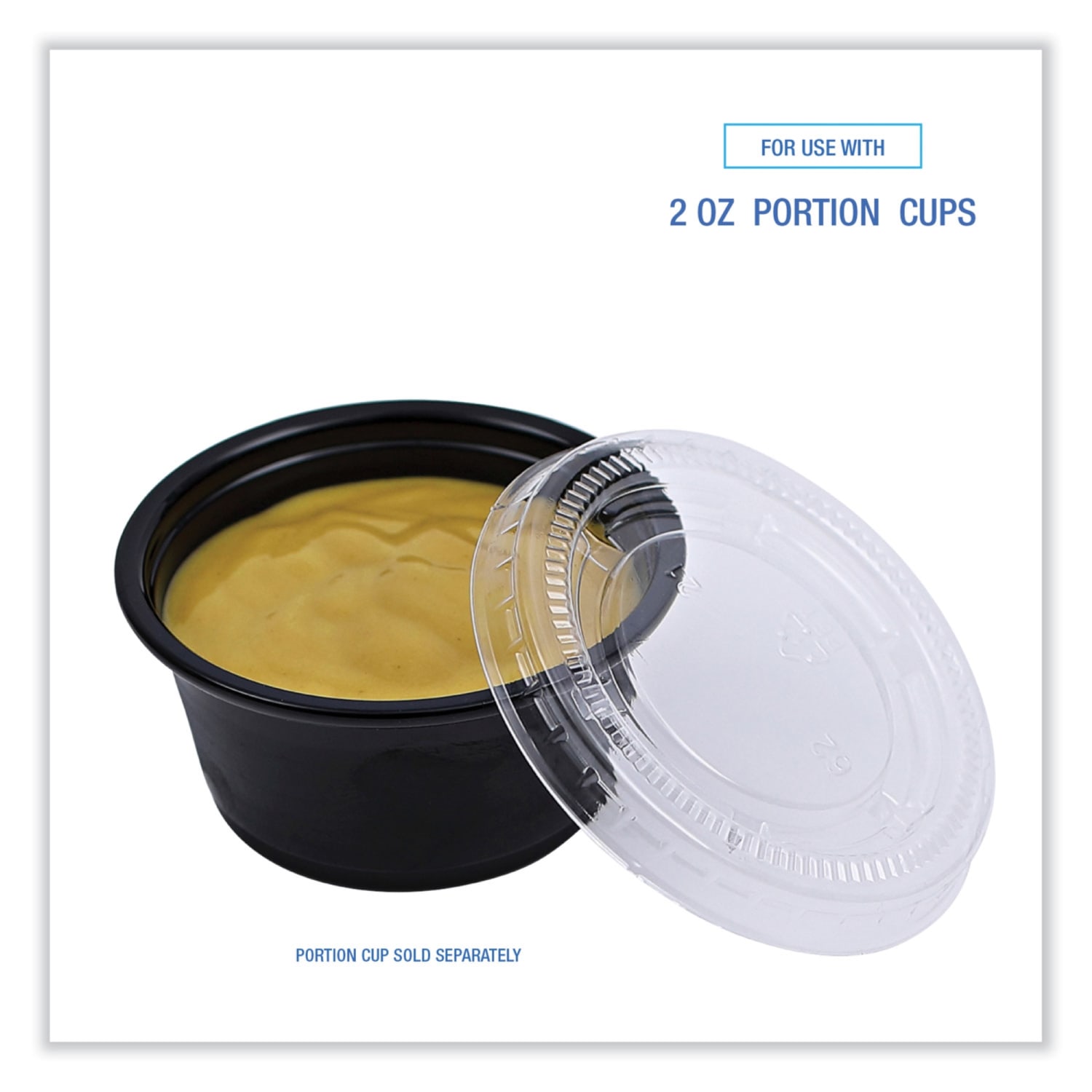 Boardwalk Souffle/Portion Cup Lids, Fits 1.5 Oz and 2 Oz Portion Cups, Clear, Carton Of 2,500 Lids - Image 5