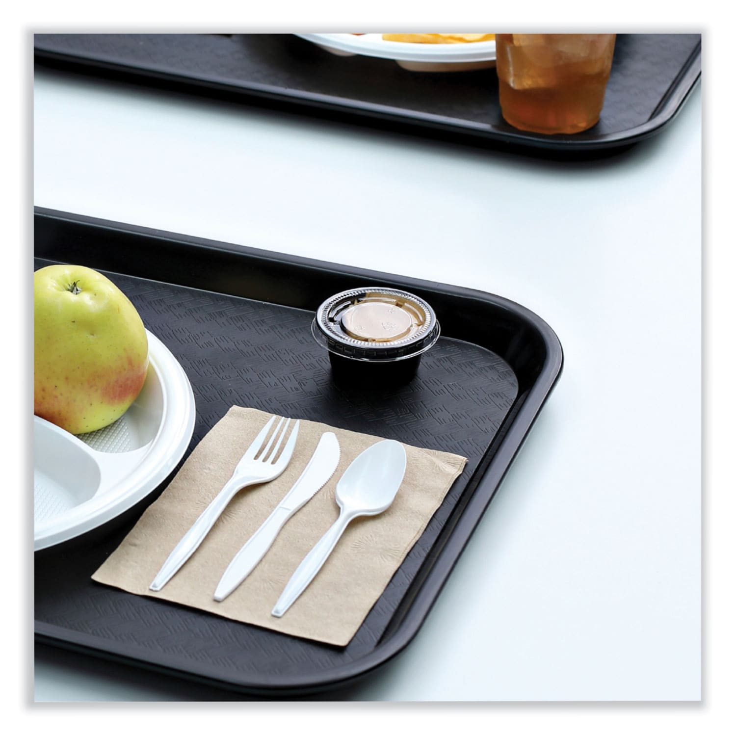Boardwalk Souffle/Portion Cup Lids, Fits 1.5 Oz and 2 Oz Portion Cups, Clear, Carton Of 2,500 Lids - Image 6