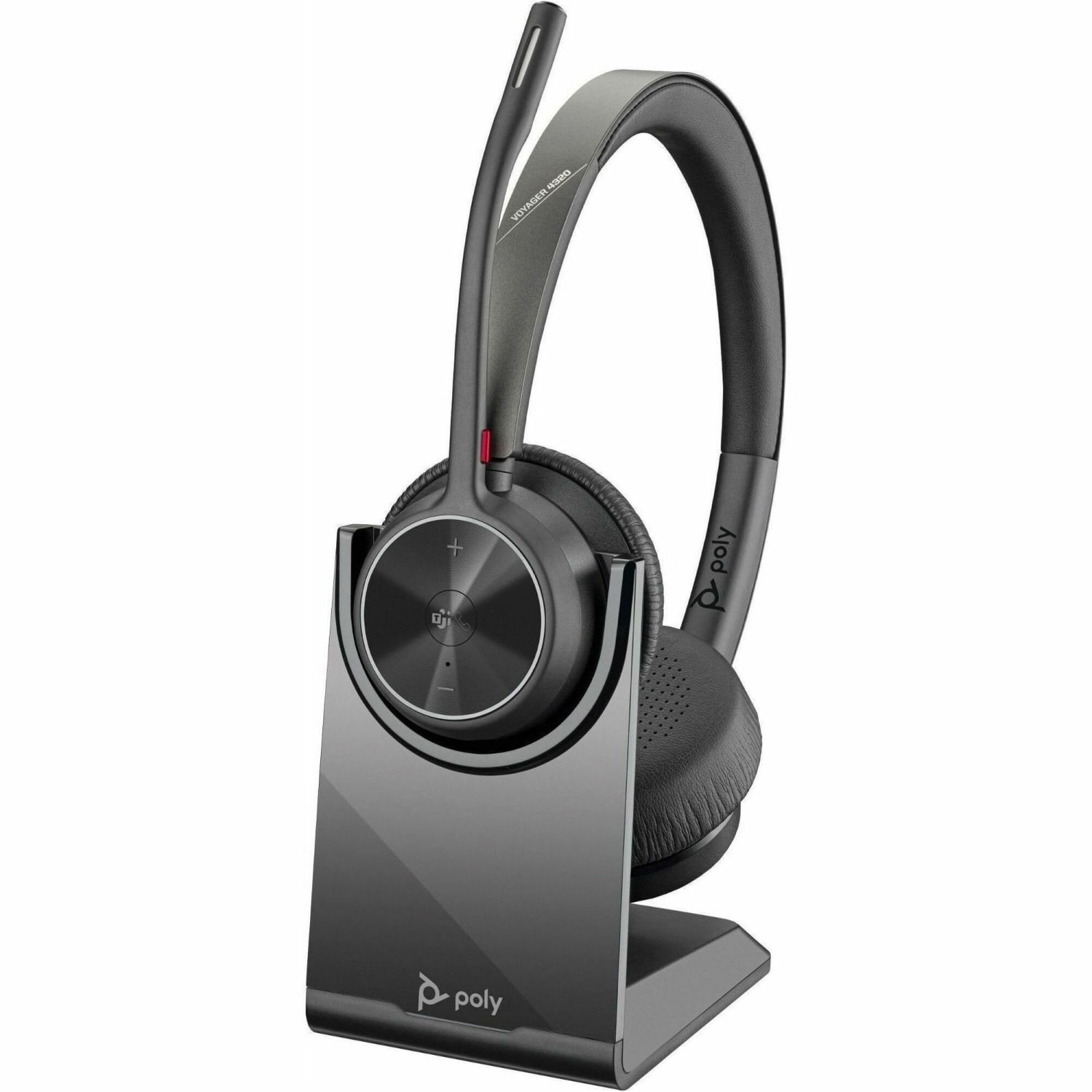 Poly Voyager 4320 Microsoft Teams Certified Headset + BT700 Dongle + Charging Stand - Microsoft Teams Certification - 77Z00AA