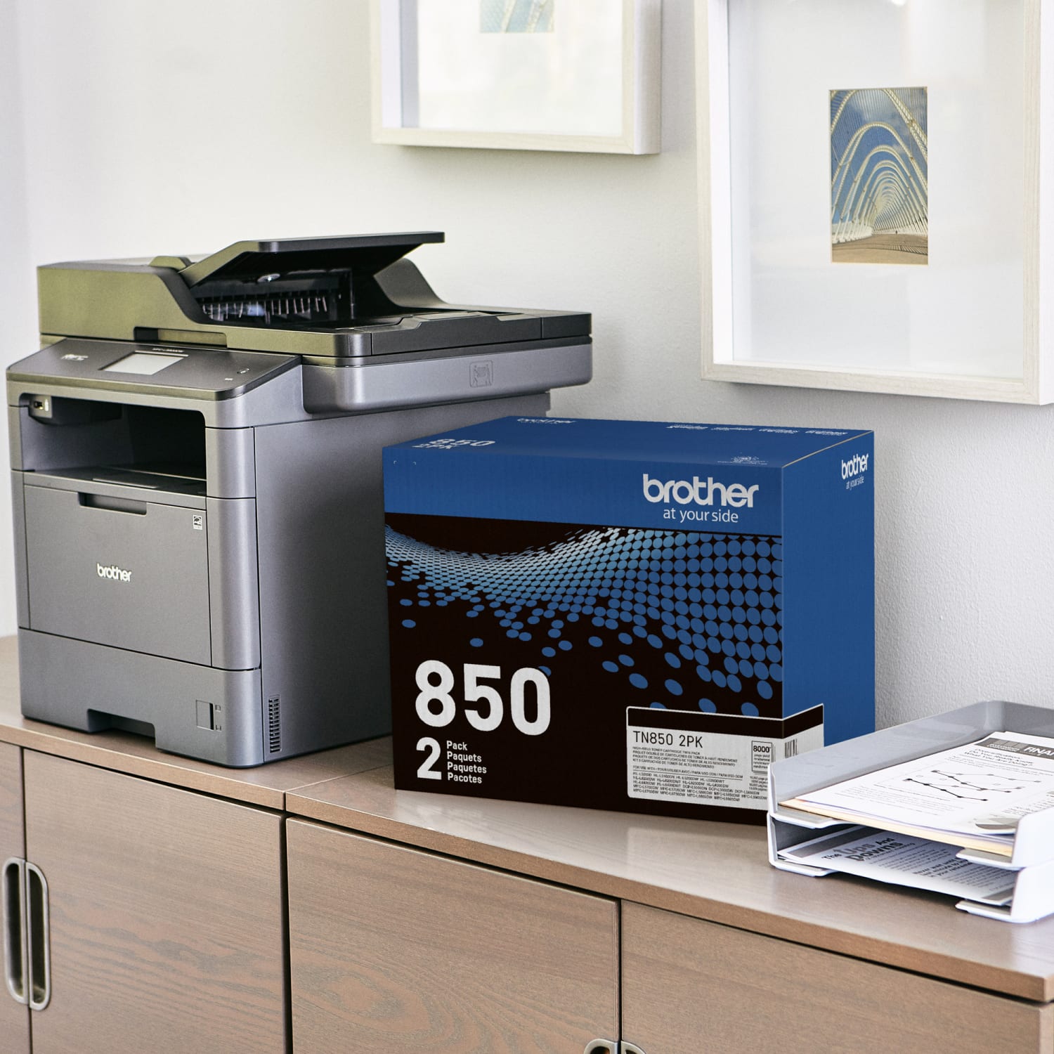 Brother TN-850 Black High Yield Toner Cartridges, Pack Of 2 - Image 5
