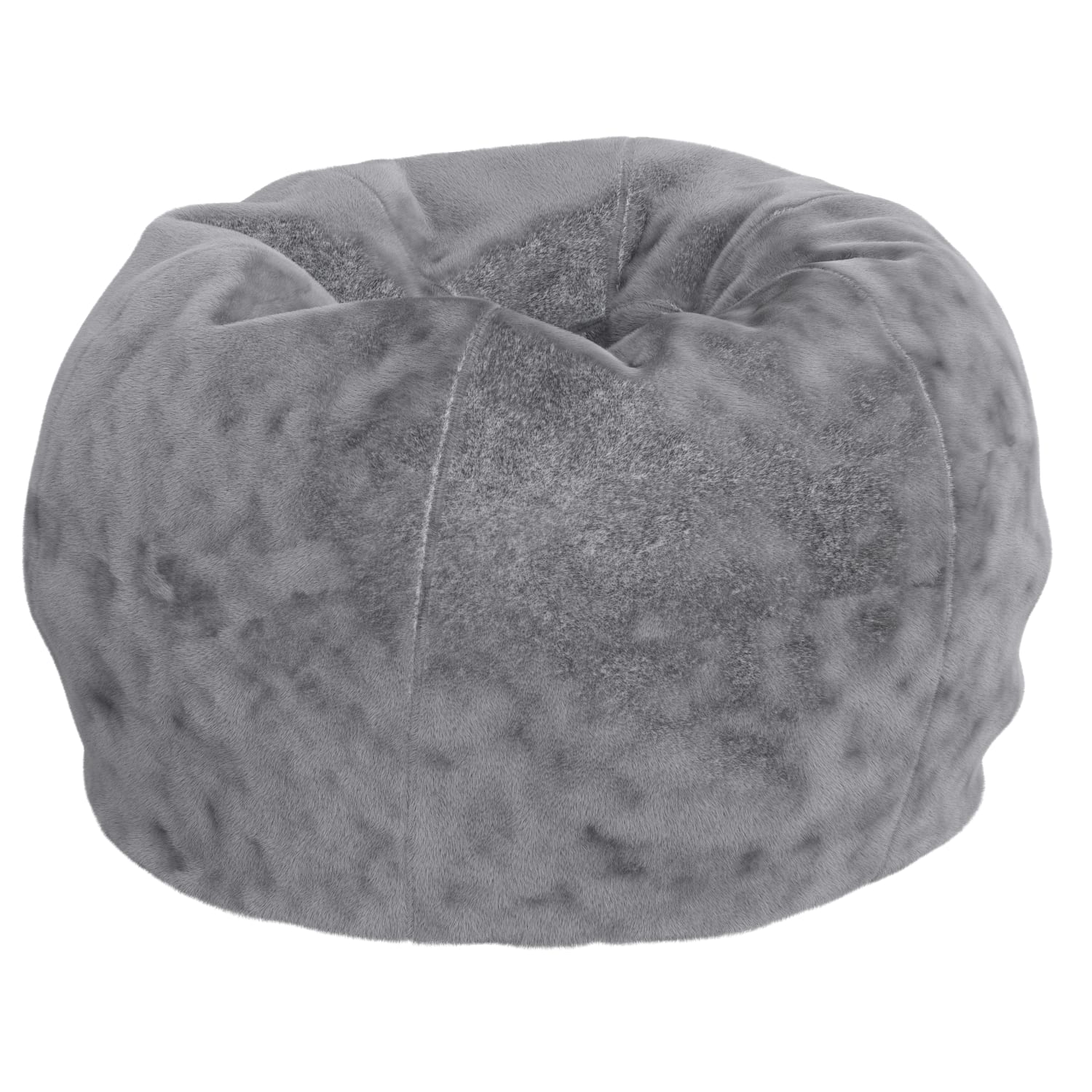 Flash Furniture Small Bean Bag Chair For Kids And Teens, Gray Furry - Image 4