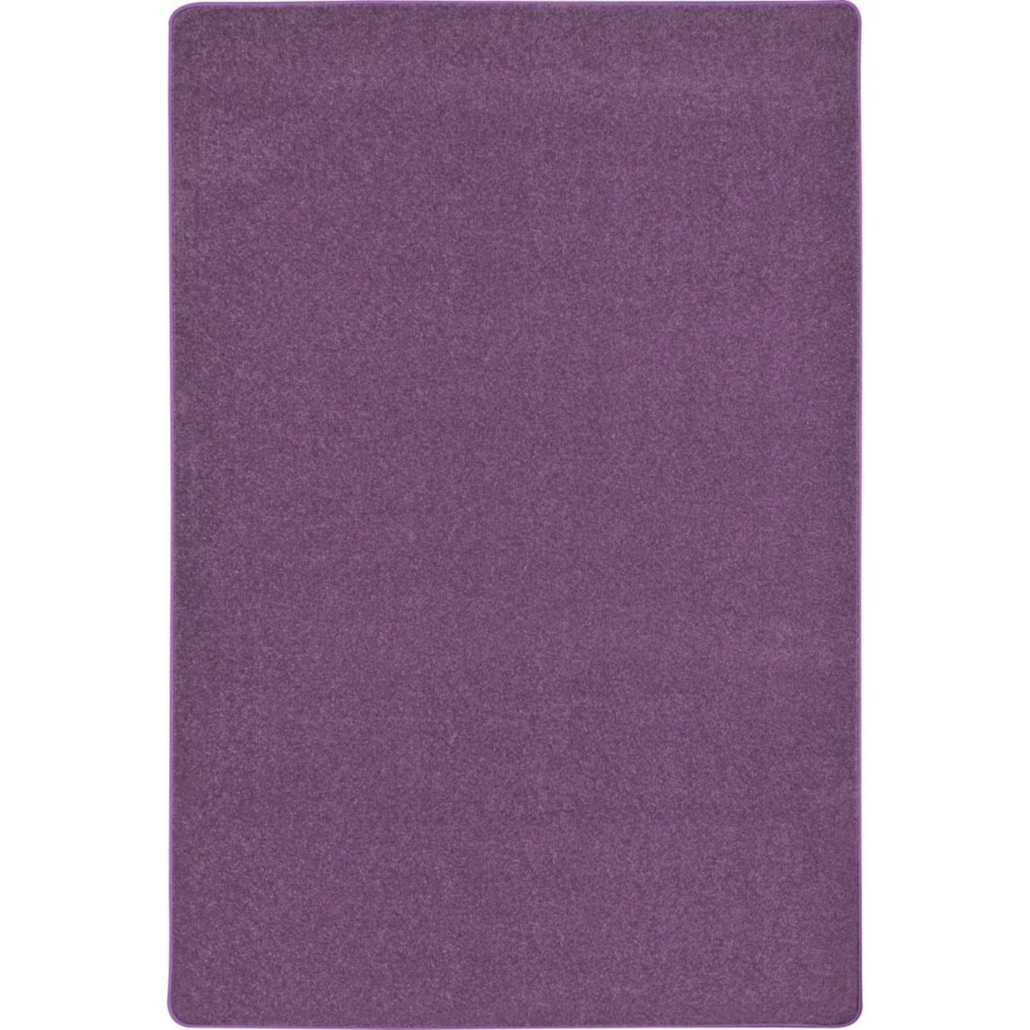 Joy Carpets Kid Essentials Solid Color Rectangle Area Rug, Endurance, 6ft x 9ft, Purple - Image 6