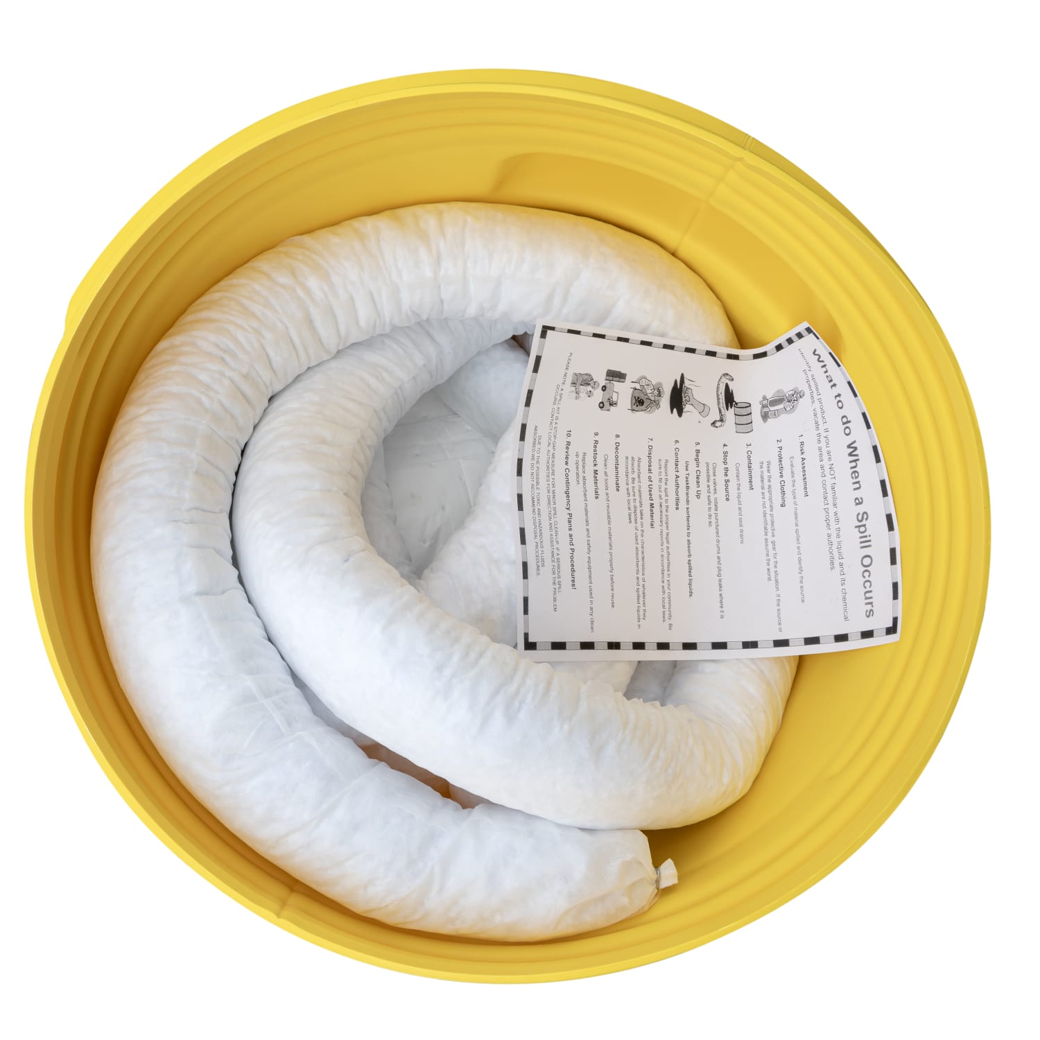 Hospeco TaskBrand Oil Only Spill Response Kit, 20 Gallon, White - Image 5